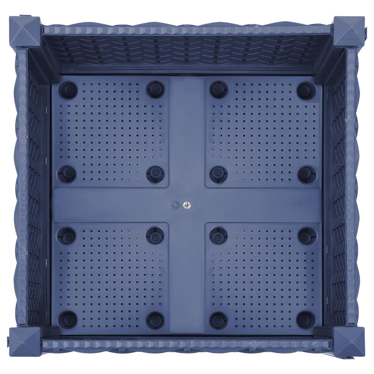 Vrtni saksija s kotačima Plavo Sivo 40 x 40 x 33 cm PP