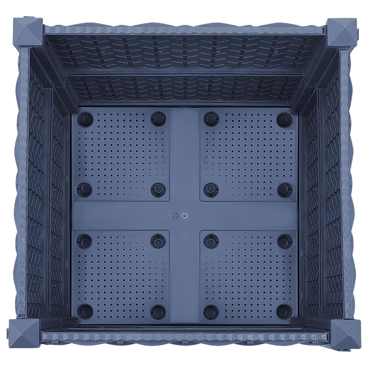 Vrtni saksija s kotačima Plavo Sivo 40 x 40 x 48 cm PP