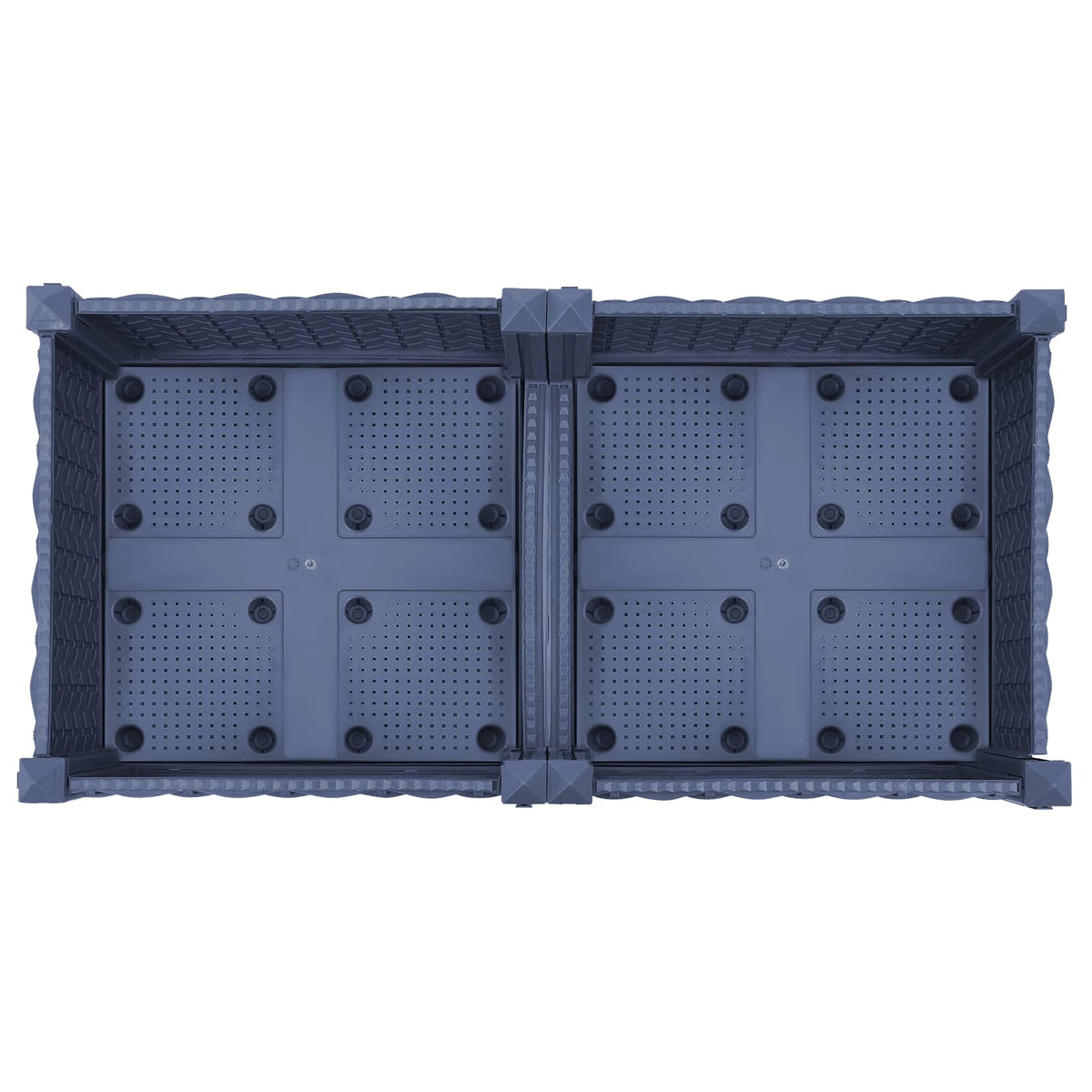 Vrtni saksija s kotačima Plavo Sivo 80 x 40 x 33 cm PP