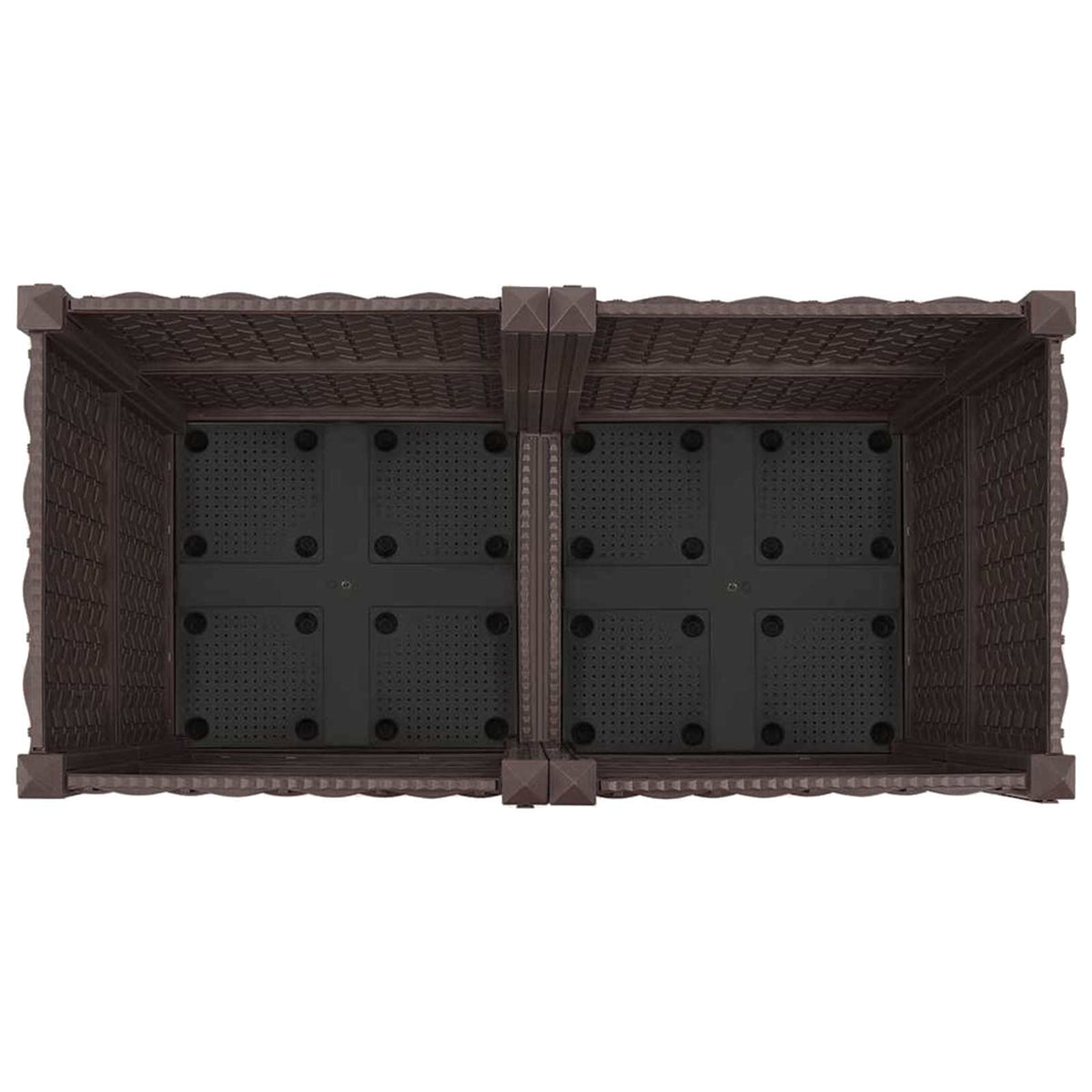 Vrtni saksija s kotačima Smeđa 80 x 40 x 44 cm PP