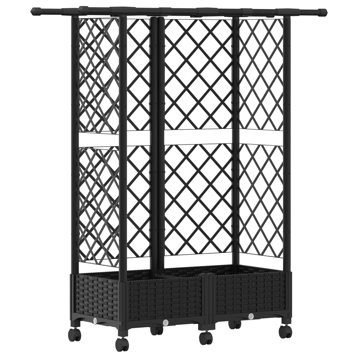 Povišeni krevet s mrežom i krovom Crna 124 x 40 x 127 cm PP