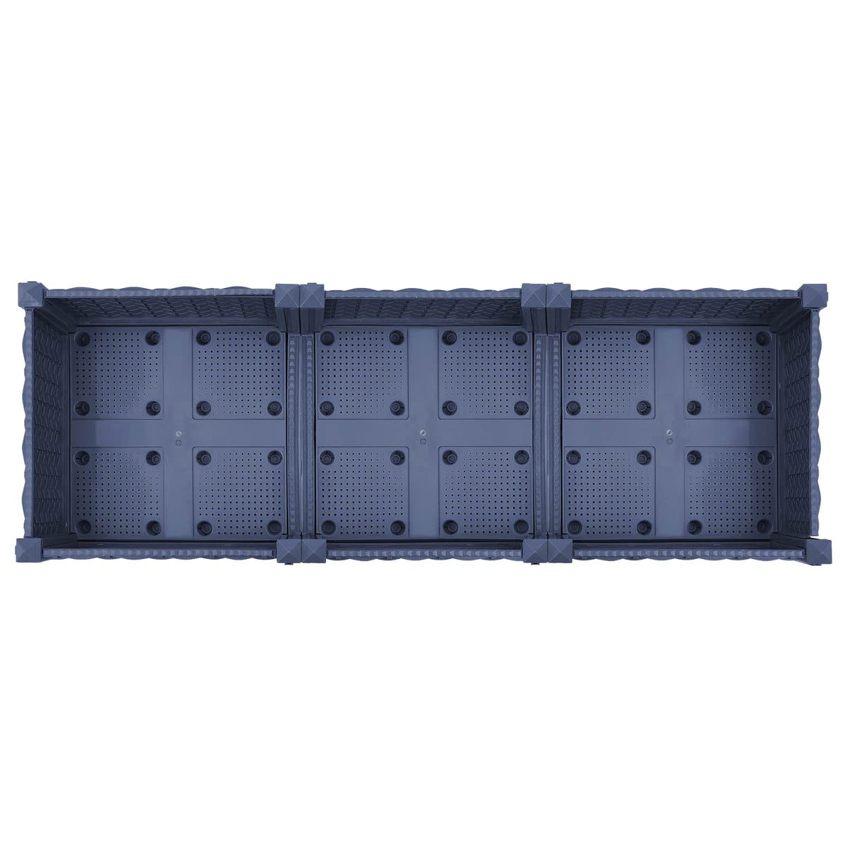 Vrtni saksija s kotačima Plavo Sivo 120 x 40 x 33 cm PP