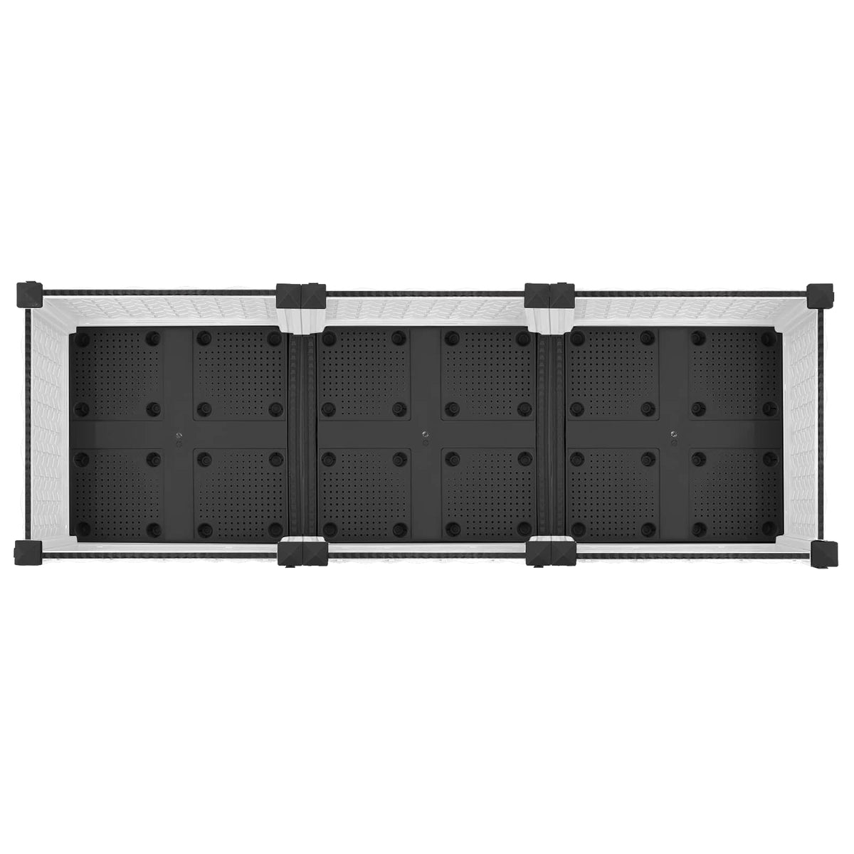Vrtni saksija s kotačima Bijela 120 x 40 x 33 cm PP