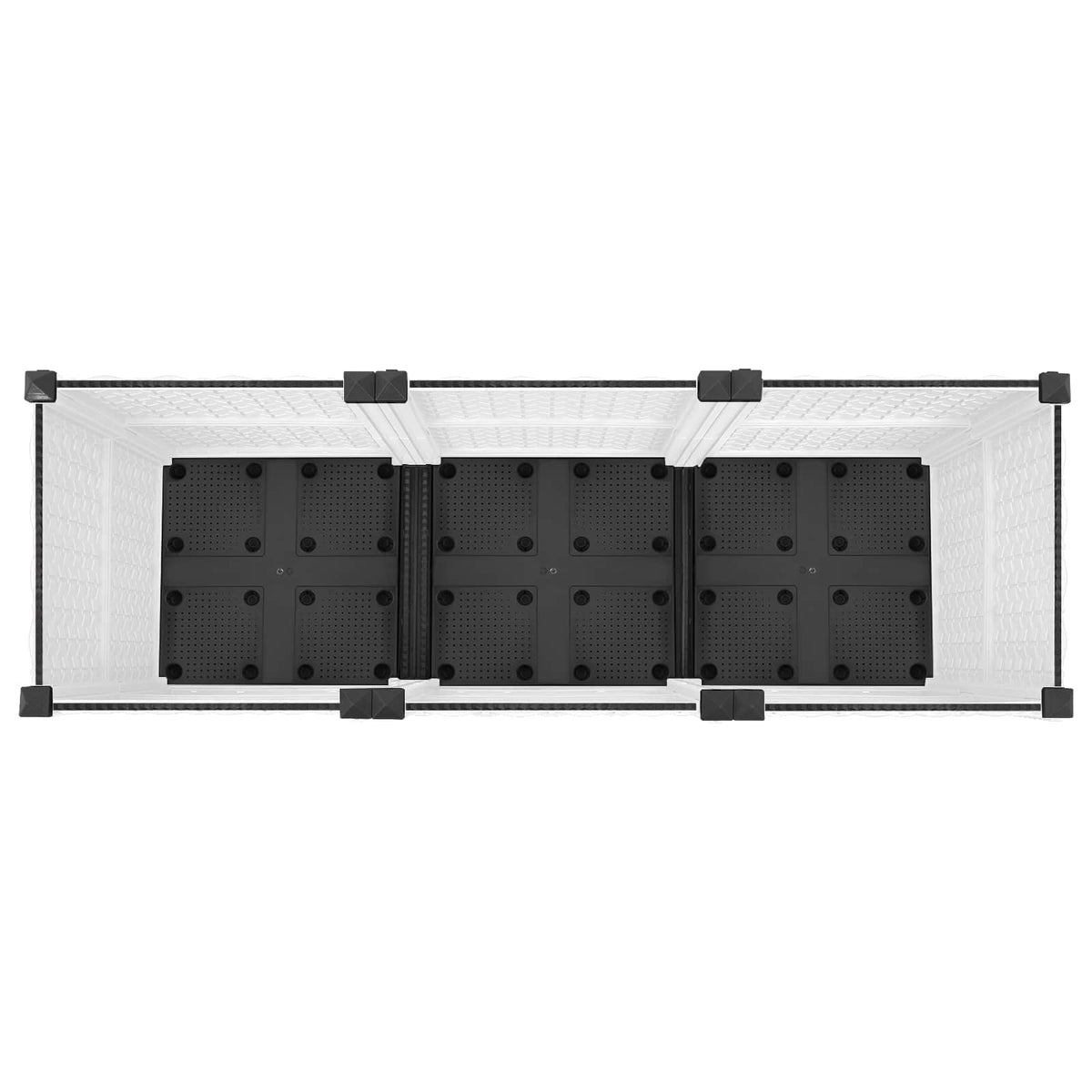 Vrtni saksija s kotačima Bijela 120 x 40 x 48 cm PP