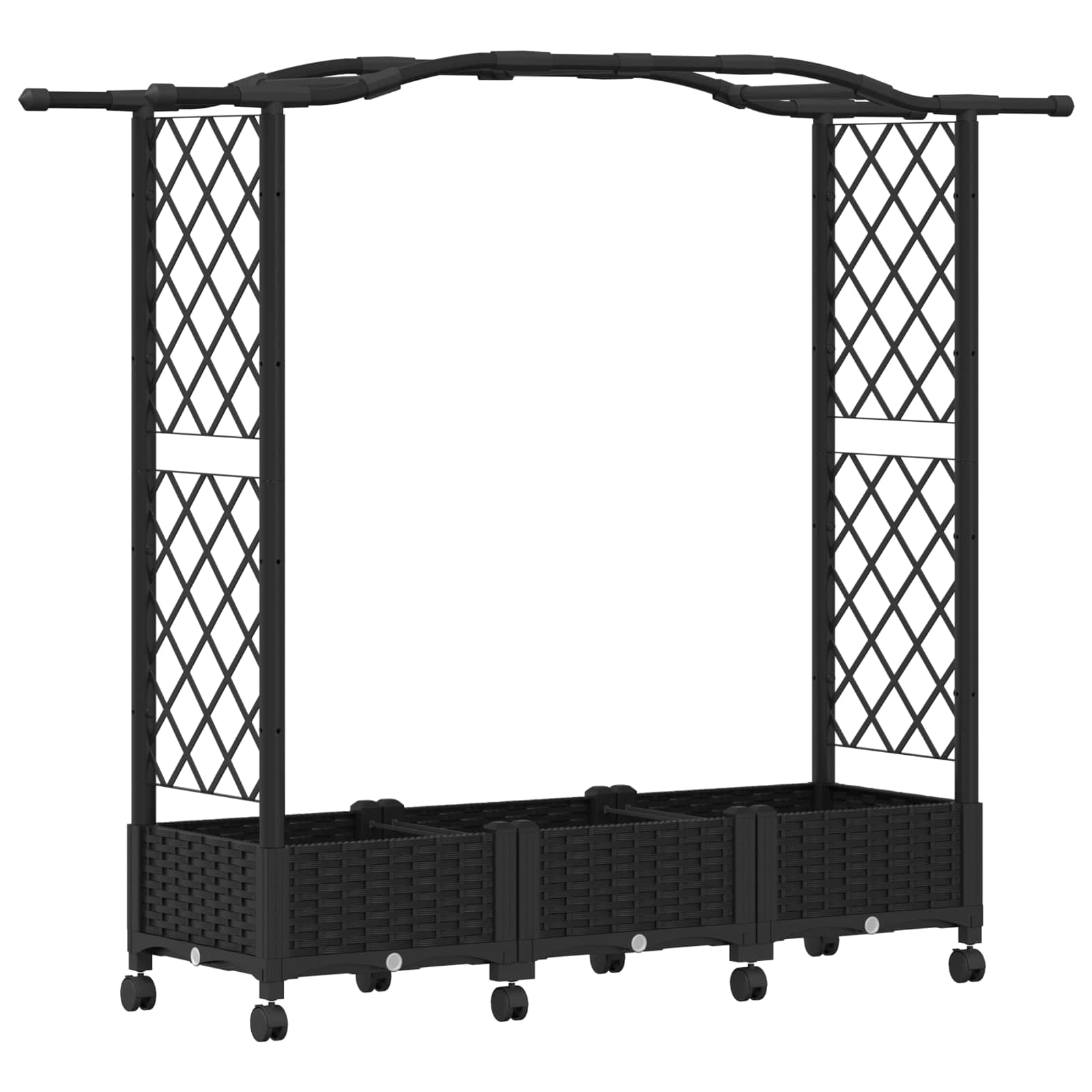 Povišeni krevet s mrežom i krovom Crna 169 x 40 x 129 cm PP