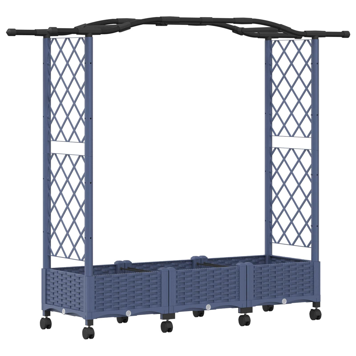Povišeni krevet s mrežom i krovom Siva 169 x 40 x 129 cm PP
