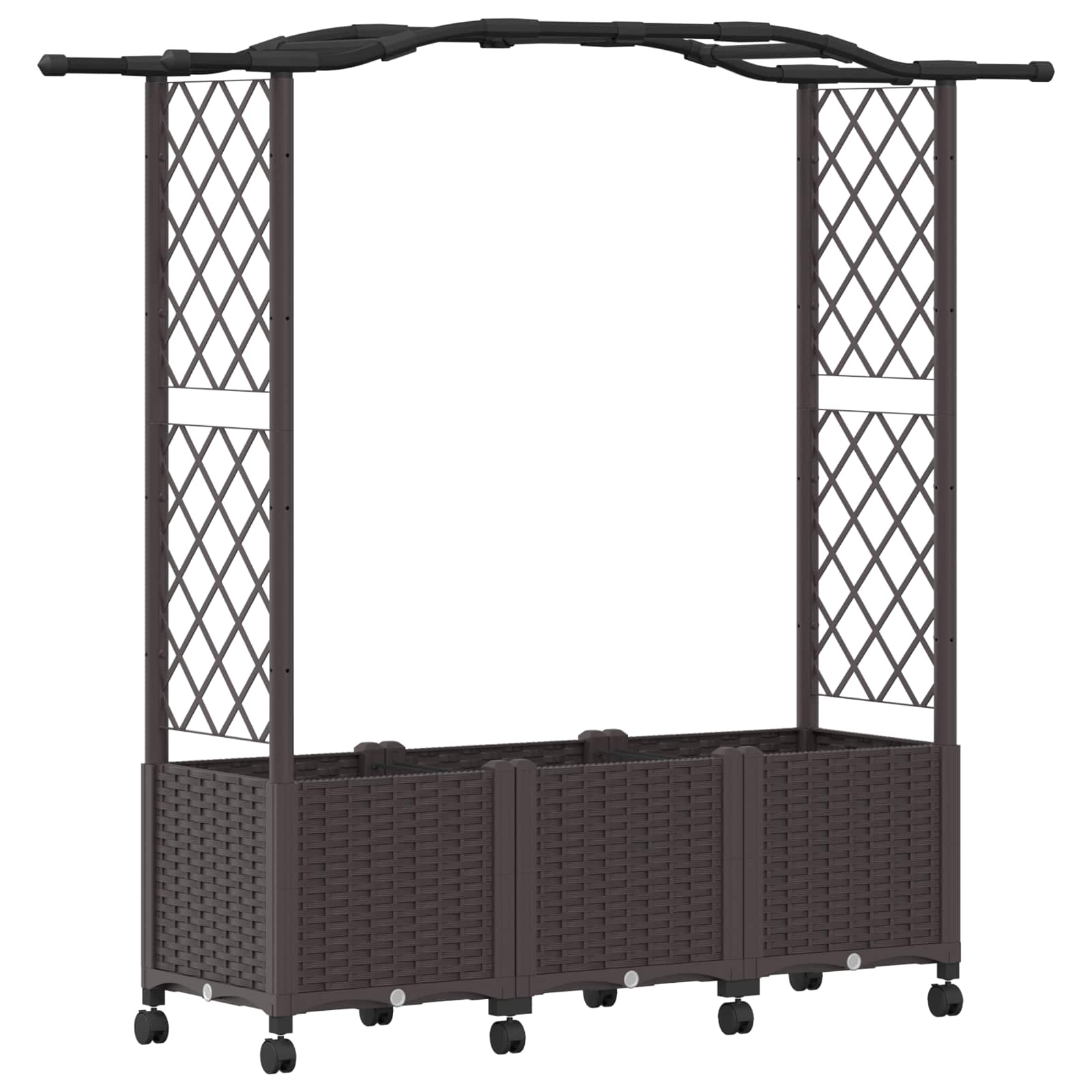 Povišeni krevet s mrežom i krovom Smeđa 164 x 40 x 144 cm PP