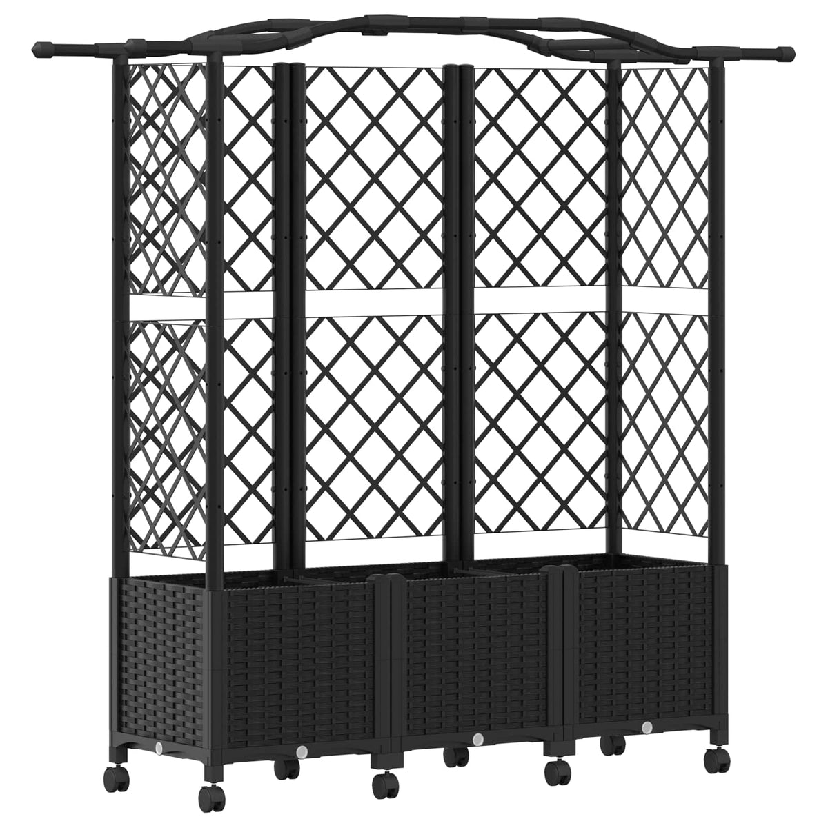 Povišeni krevet s mrežom i krovom Crna 163 x 40 x 144 cm PP