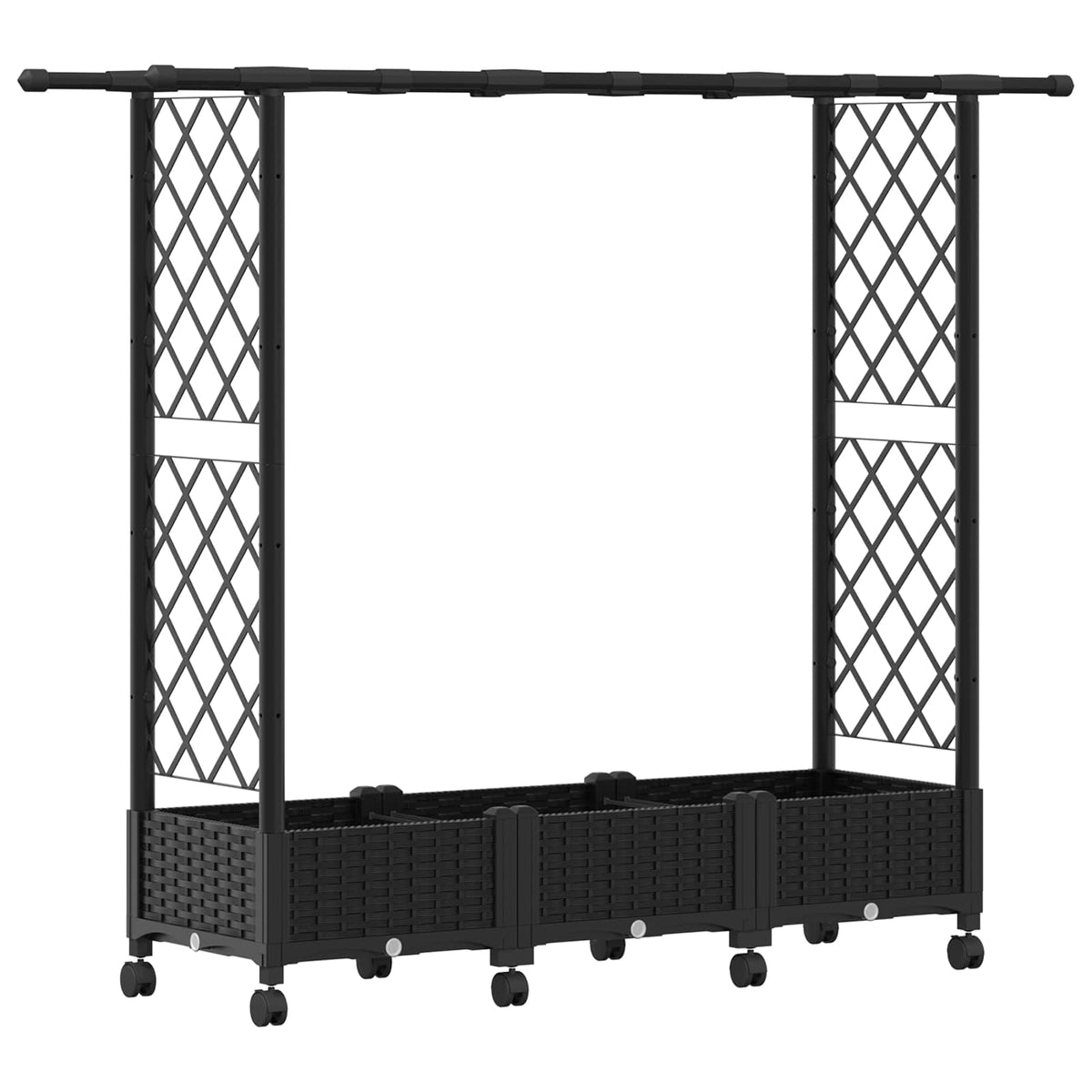 Povišeni krevet s mrežom i krovom Crna 164 x 40 x 127 cm PP