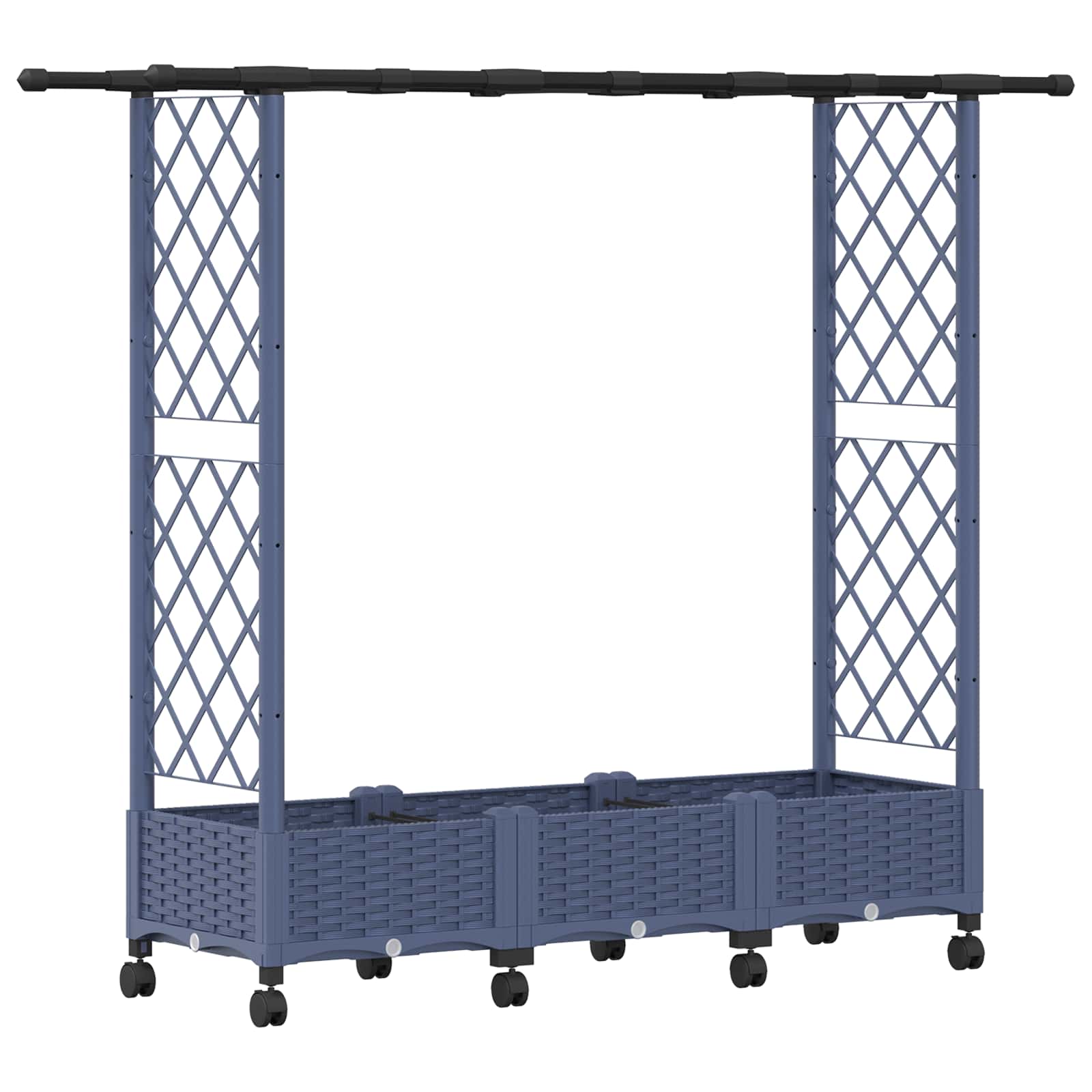 Povišeni krevet s mrežom i krovom Siva 164 x 40 x 127 cm PP
