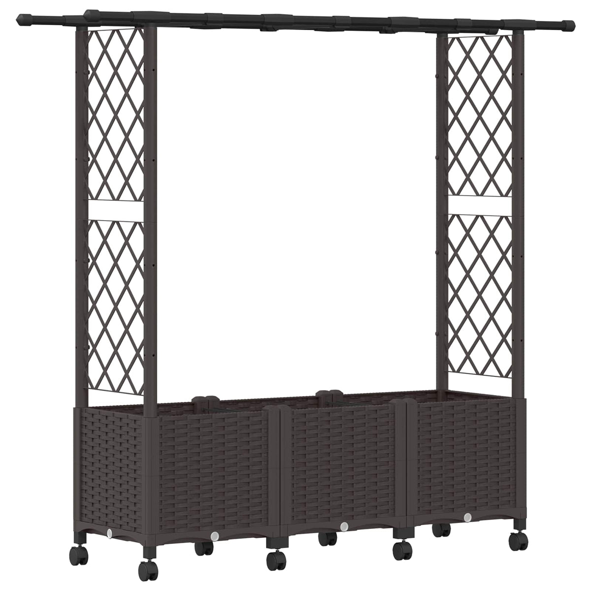 Povišeni krevet s mrežom i krovom Smeđa 162,5 x 40 x 142 cm PP