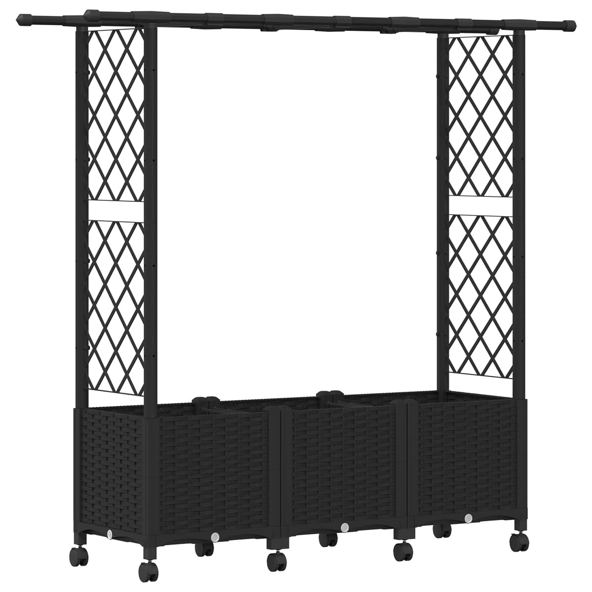 Povišeni krevet s mrežom i krovom Crna 162,5 x 40 x 142 cm PP