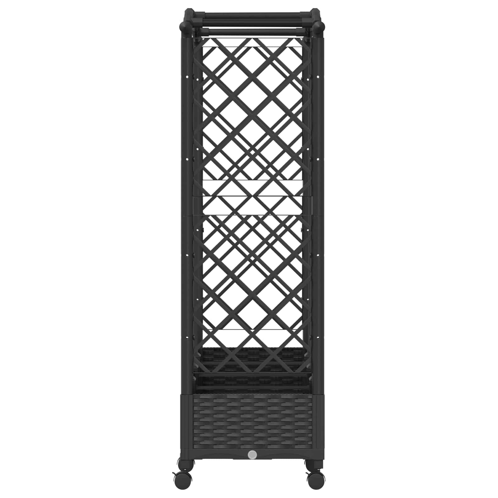 Povišeni krevet s mrežom i krovom Crna 207 x 40 x 129 cm PP