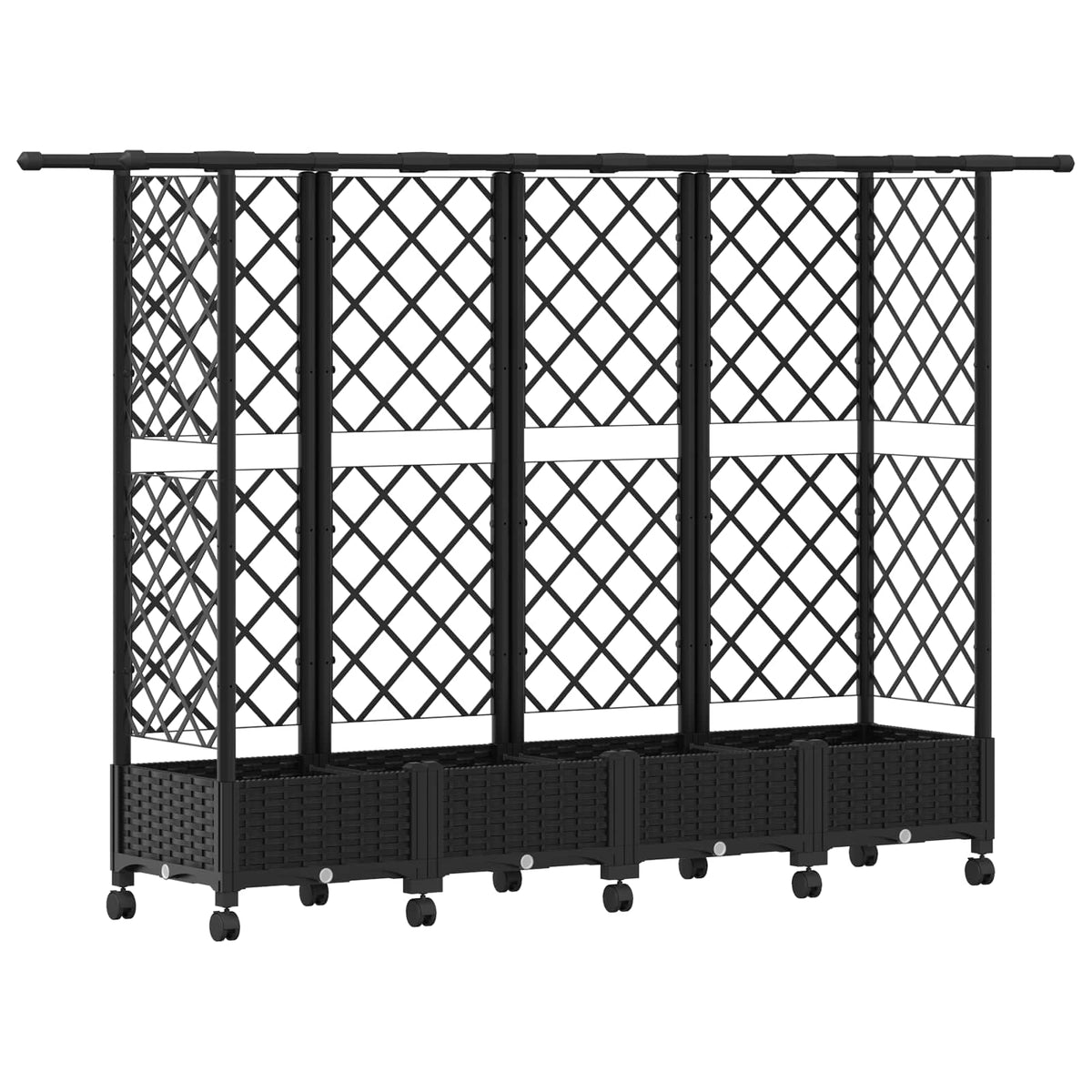 Povišeni krevet s mrežom i krovom Crna 202,5 x 40 x 127 cm PP