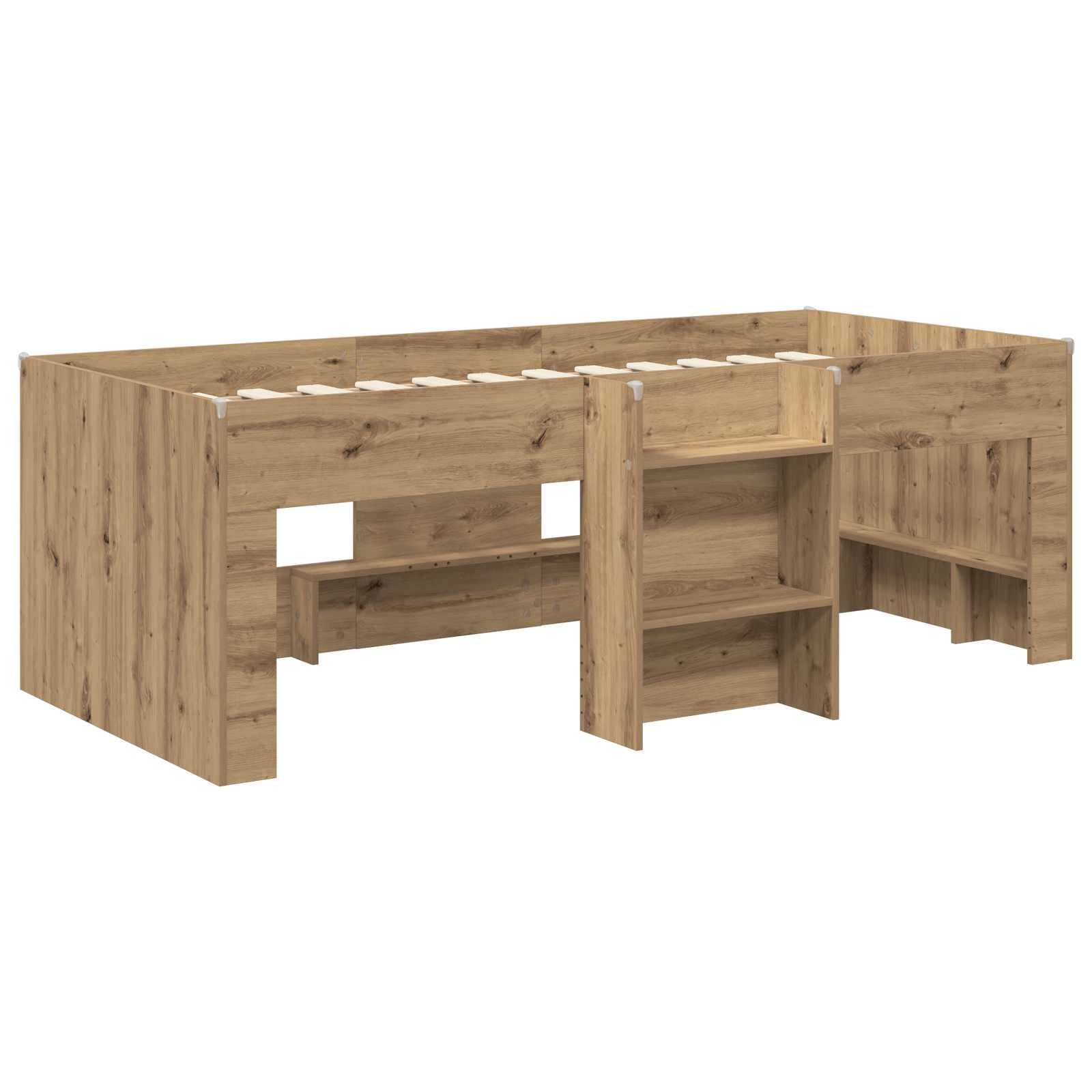 Kreveta za visoko spavanje djece 2 pcs Hrast artisan