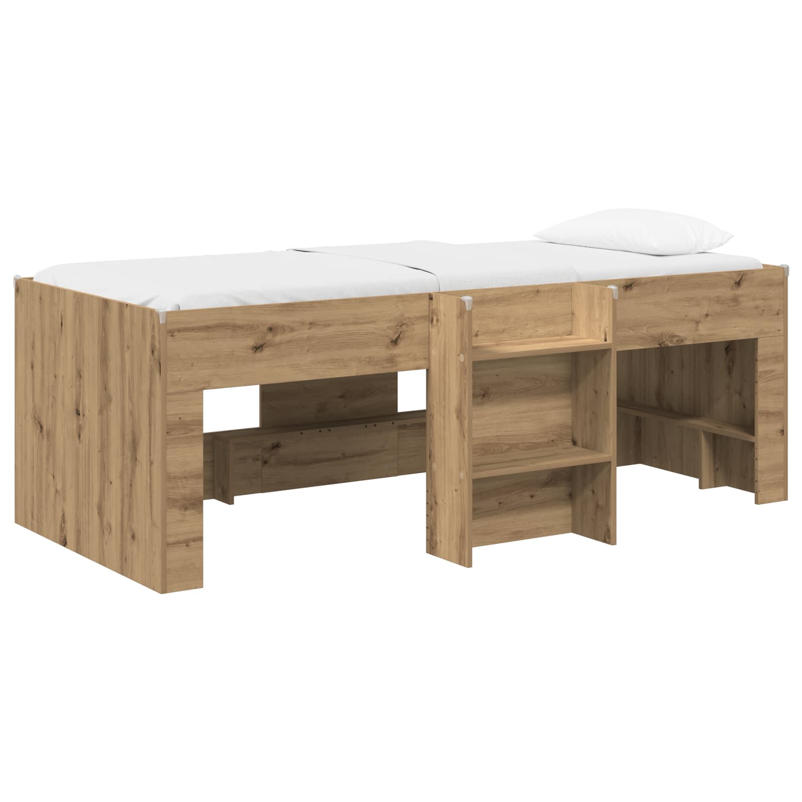 Kreveta za visoko spavanje djece 2 pcs Hrast artisan