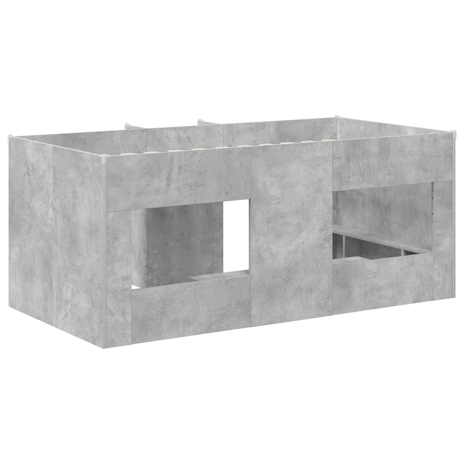 Kreveta za visoko spavanje djece 2 pcs Beton Konstruirano drvo