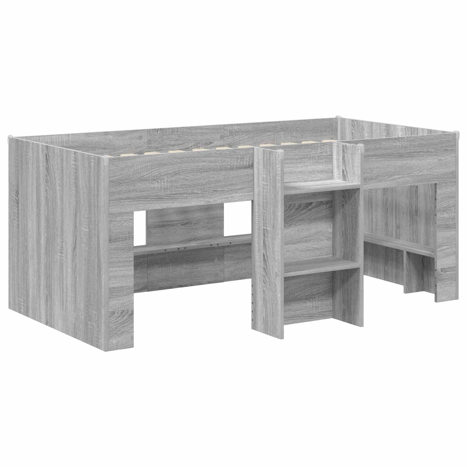 Kreveta za visoko spavanje djece 2 pcs Siva Sonoma