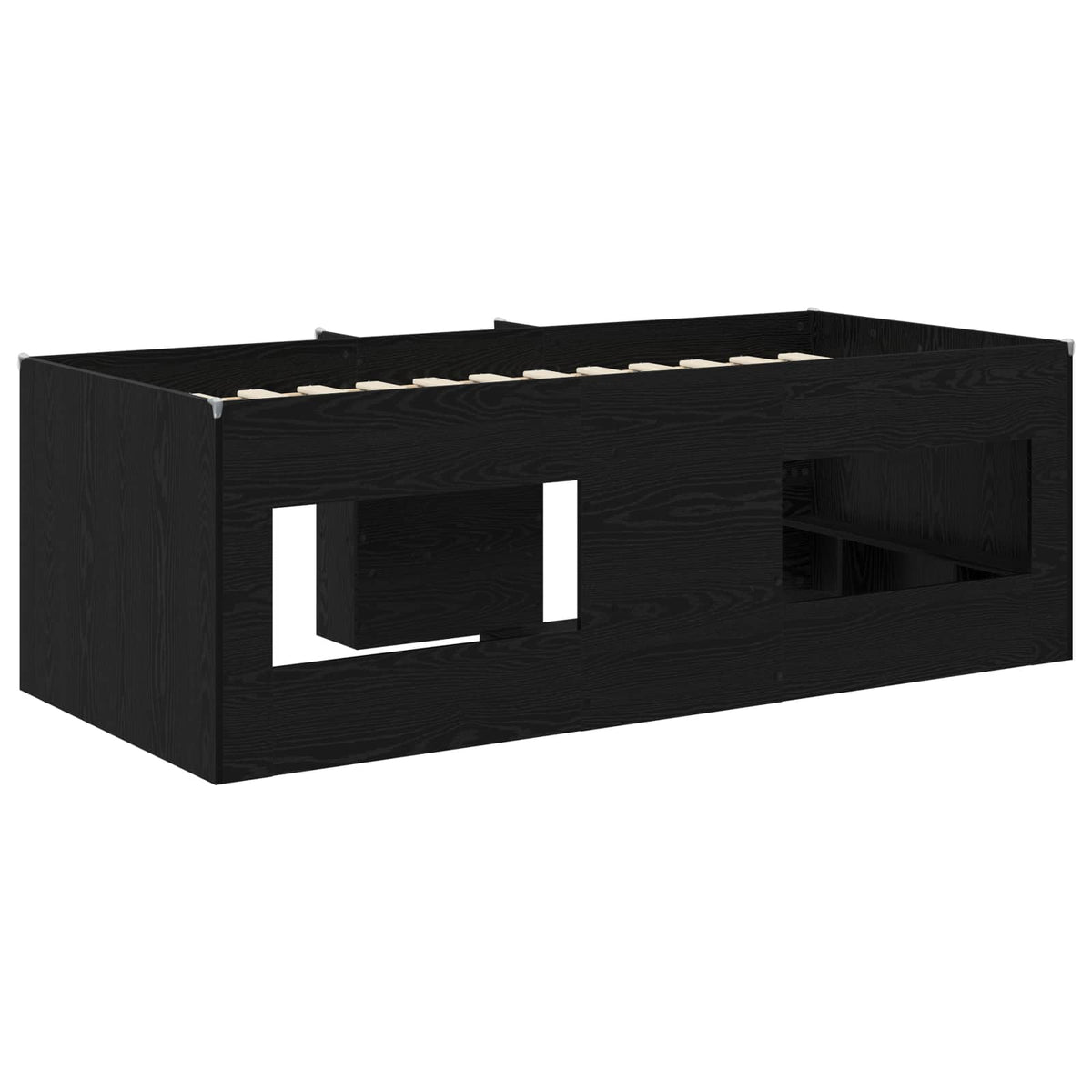 Kreveta za visoko spavanje djece 2 pcs Crni hrast 90 x 190 cm