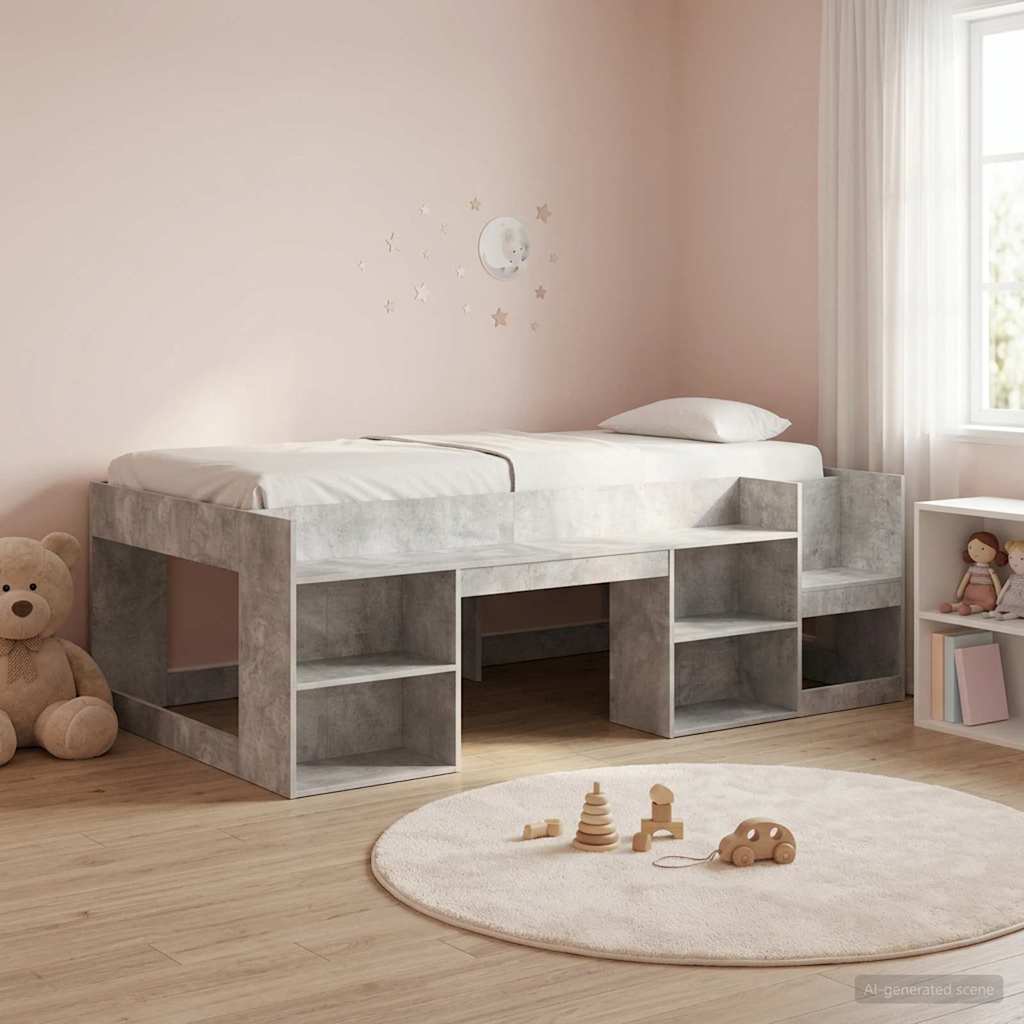Krevet za djecu s ladicama Betonska siva 80 x 200 cm
