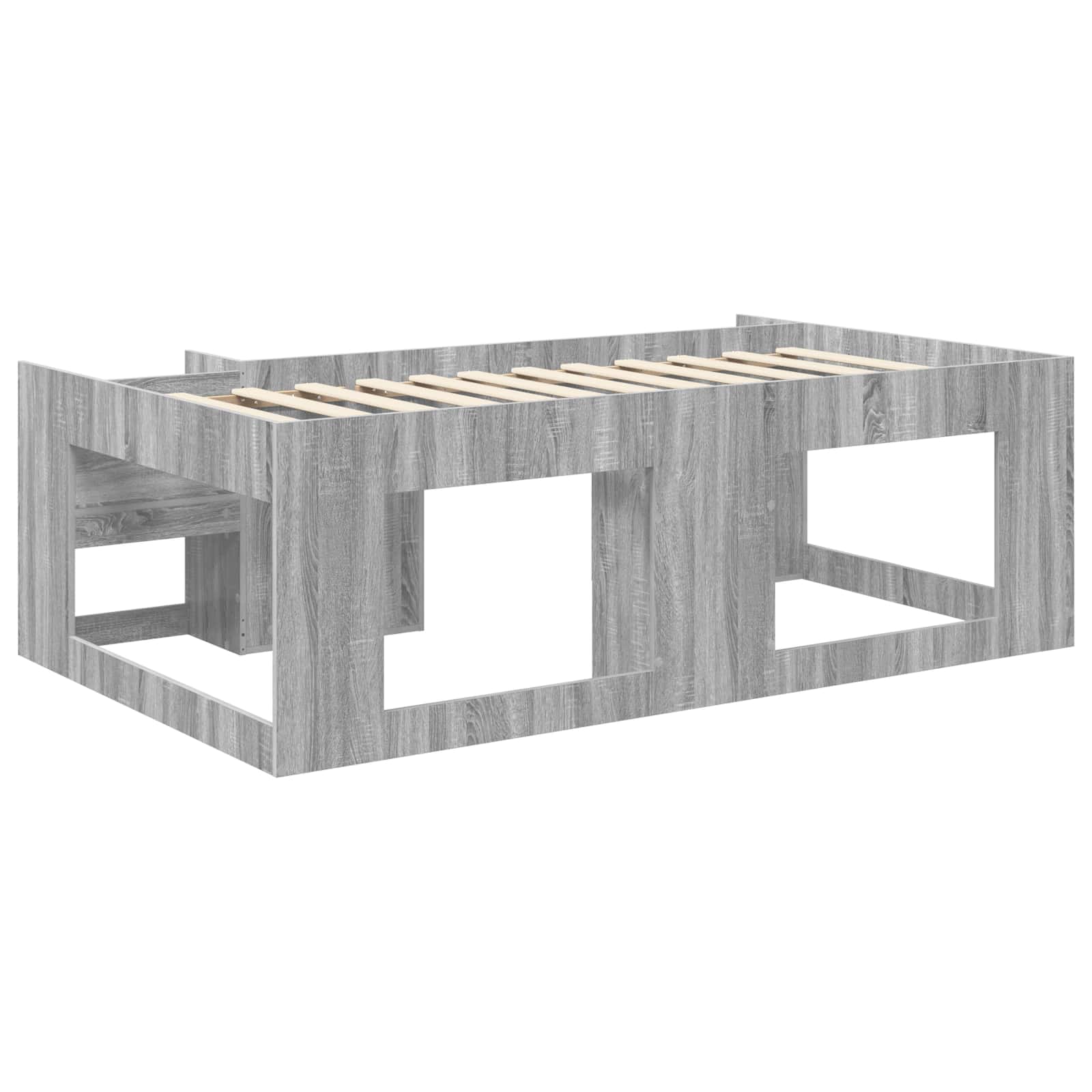 Krevet za djecu s ladicama Siva Sonoma 90 x 190 cm