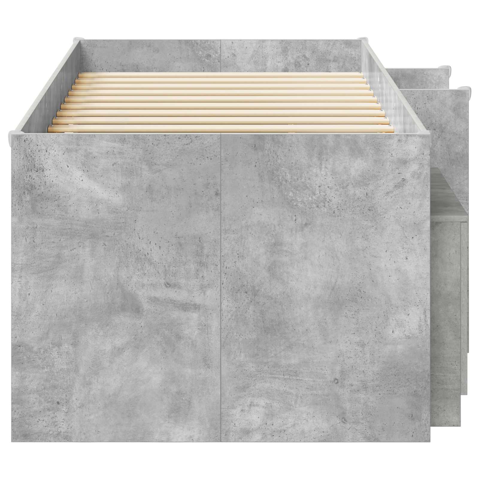 Loft krevet s ormarom 3 kom. Betonska siva Konstruirano drvo