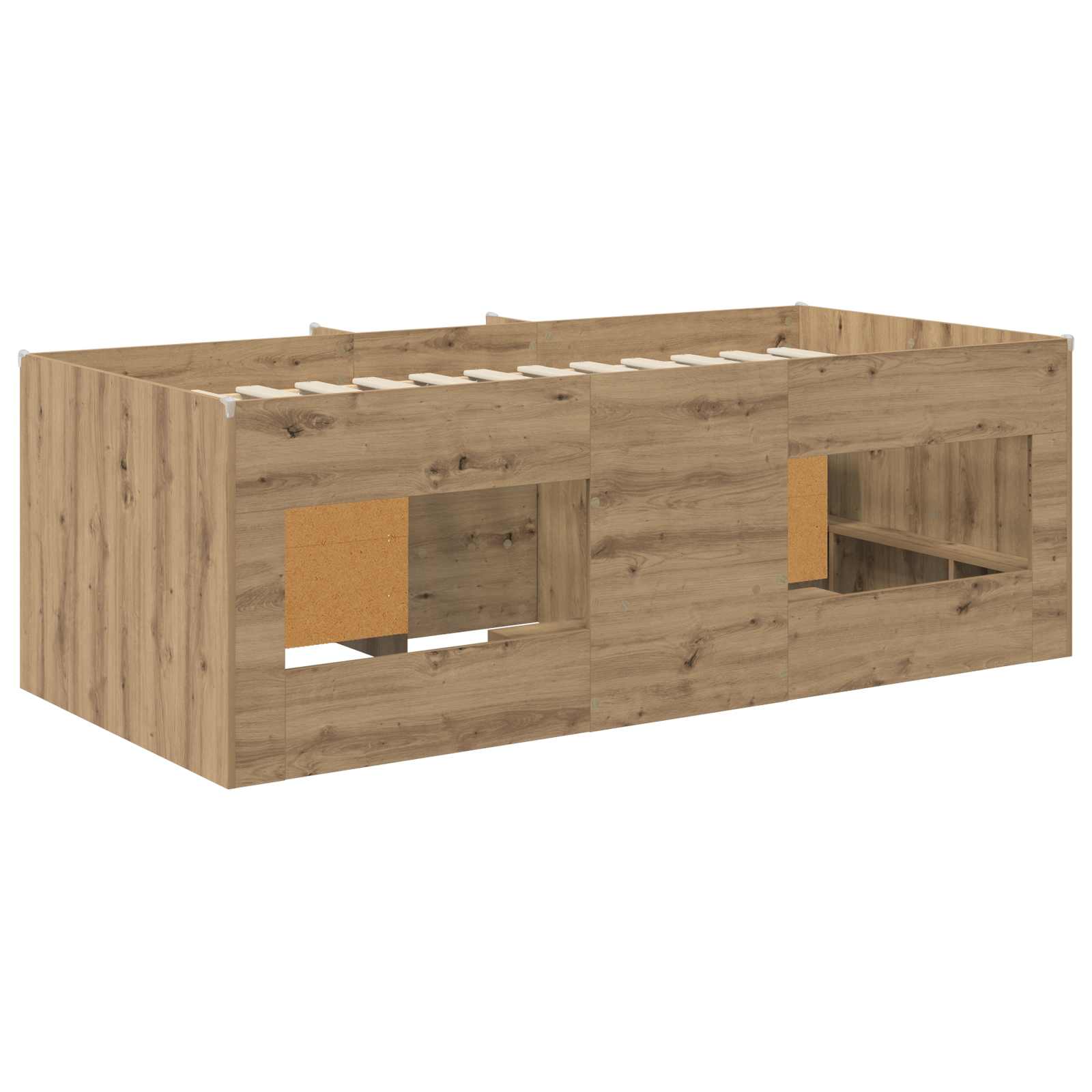 Loft krevet s ormarom 3 kom. Hrast artisan Konstruirano drvo