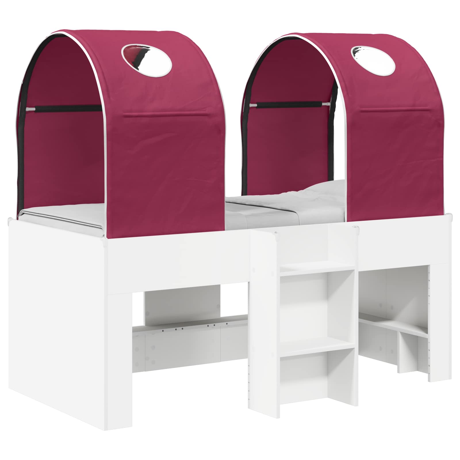 Krevet s Tunelom 4 pcs Bijela i crvena Konstruirano drvo
