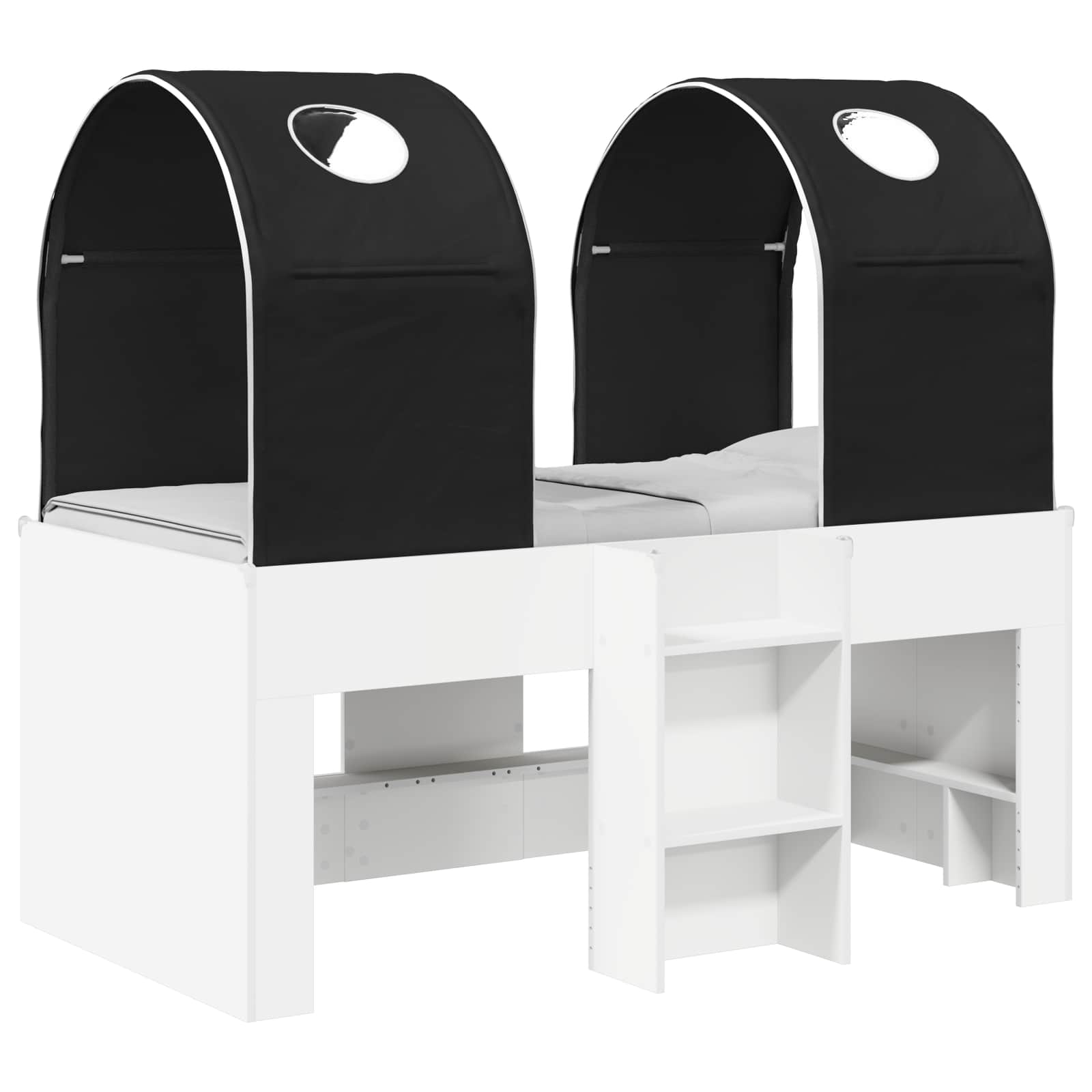 Krevet s Tunelom 4 pcs Bijela i crna Konstruirano drvo
