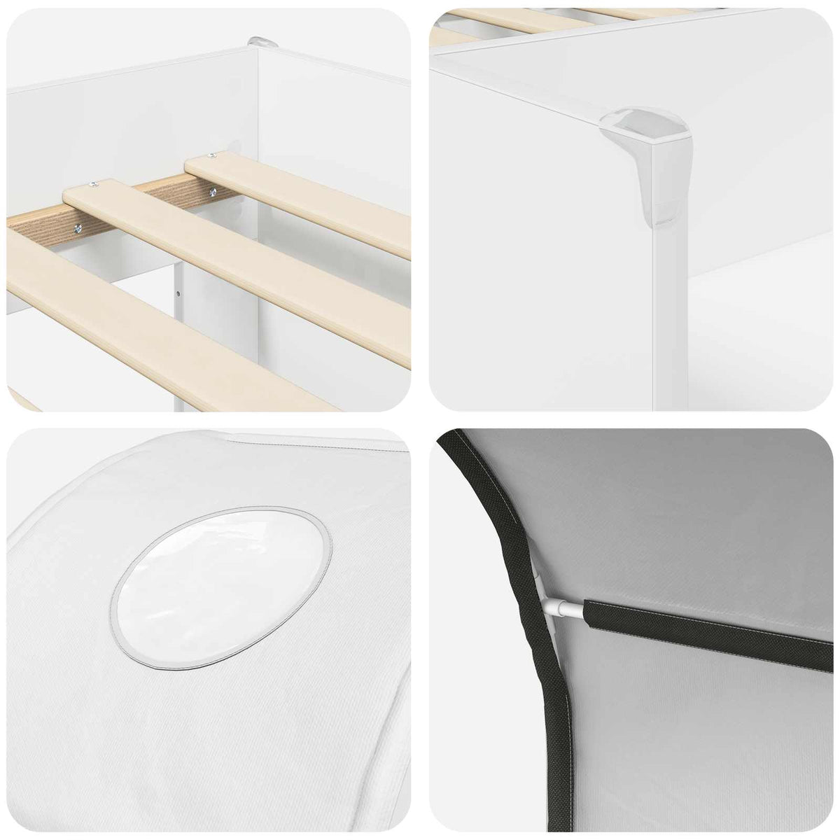 Krevet s Tunelom 4 pcs Bijela Konstruirano drvo