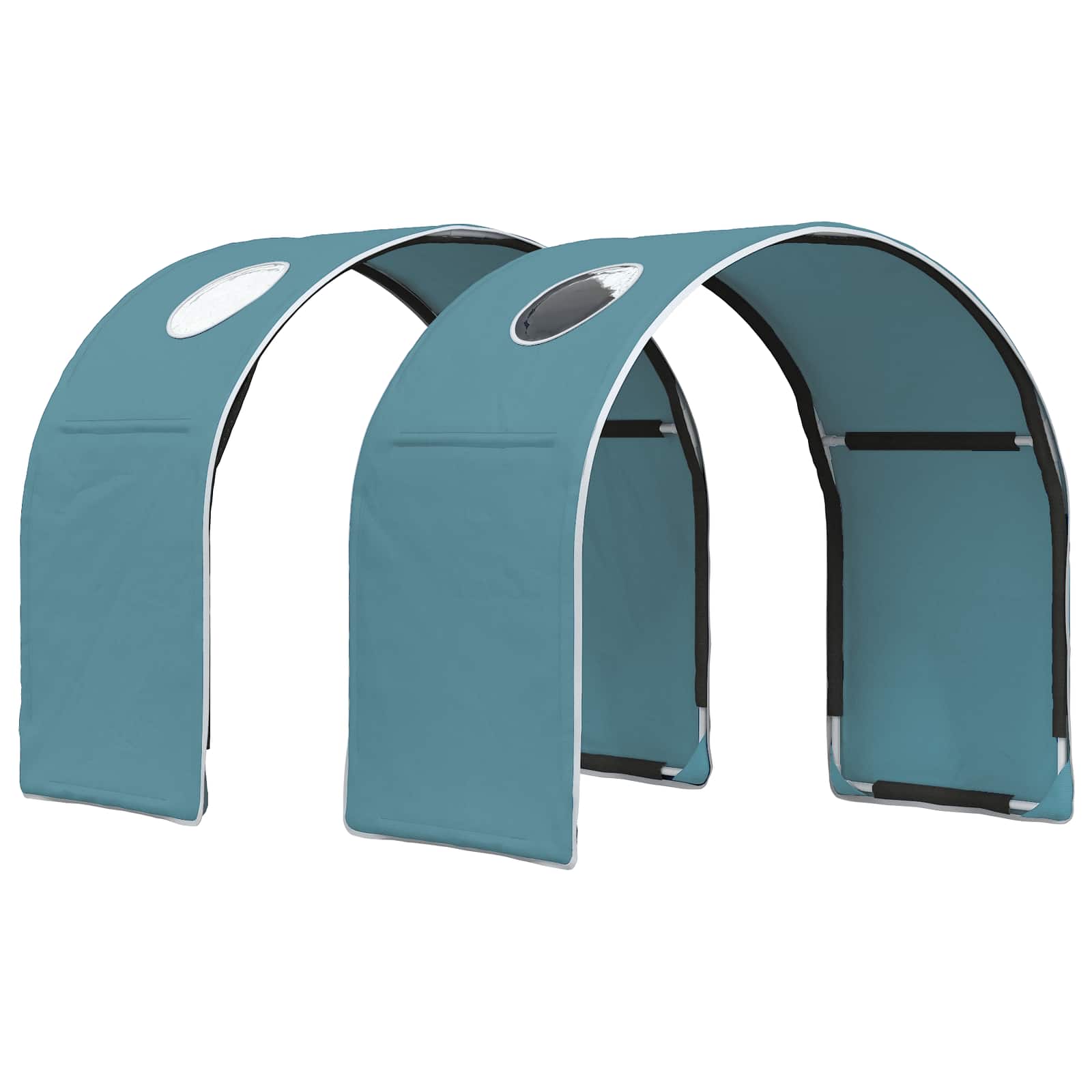 Krevet s Tunnels 4 pcs Bijela i svjetloplava Konstruirano drvo