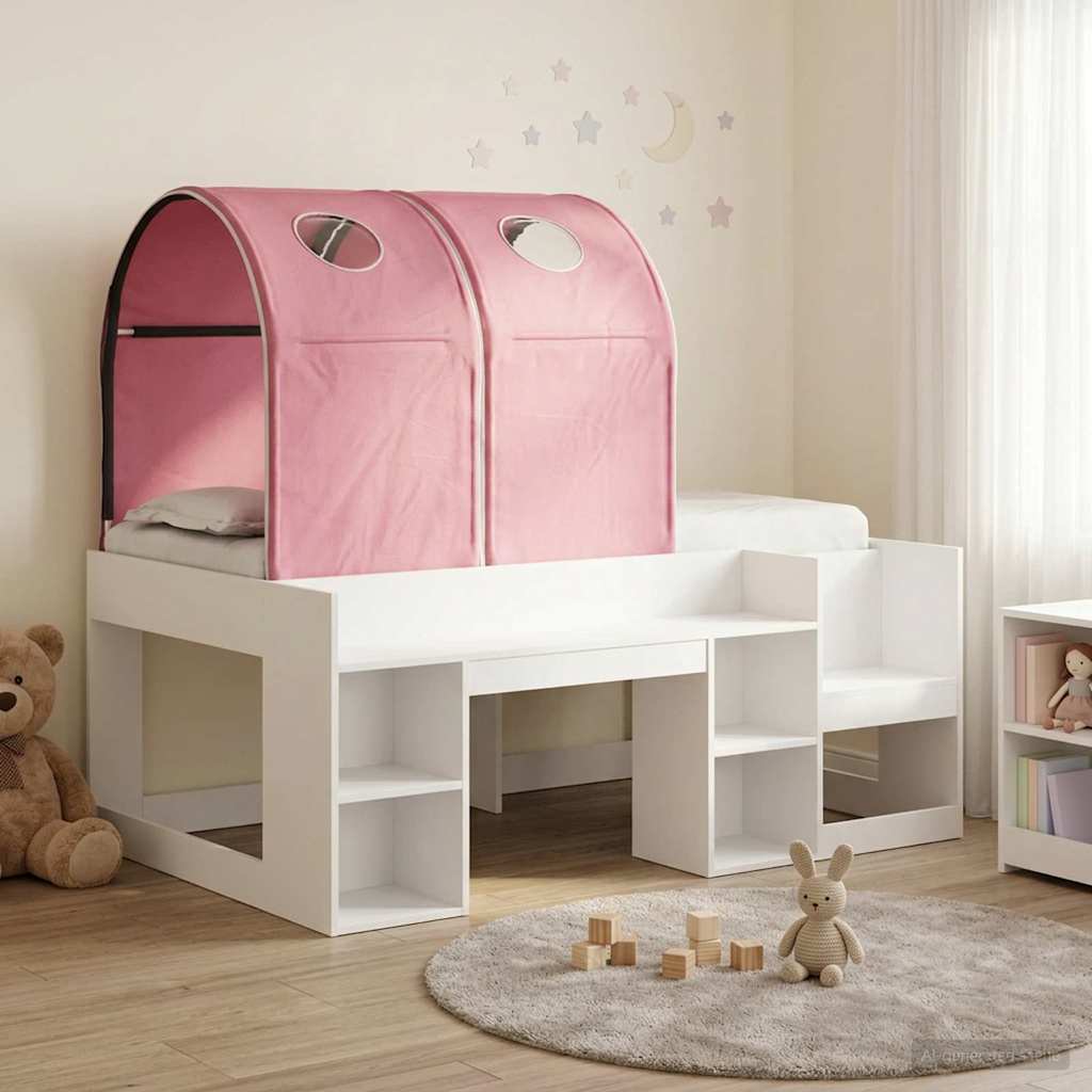 Krevet s Tunnels 4 pcs Bijela i ružičasta Konstruirano drvo