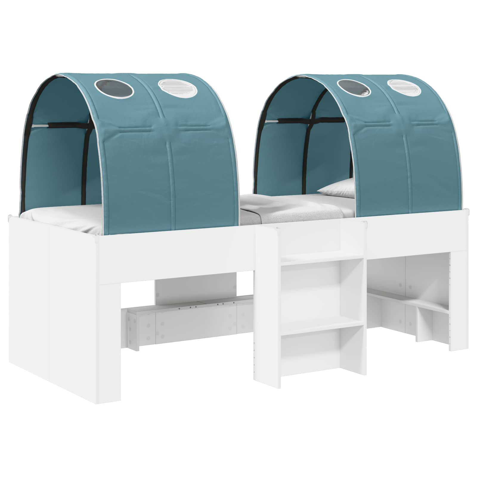 Krevet s Tunnels 4 pcs Bijela i svjetloplava Konstruirano drvo