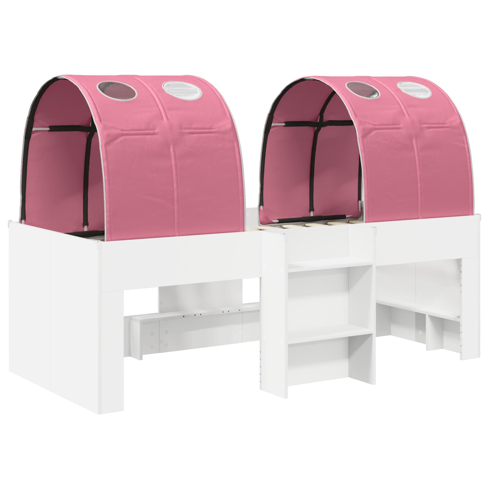 Krevet s Tunnels 4 pcs Bijela i ružičasta Konstruirano drvo