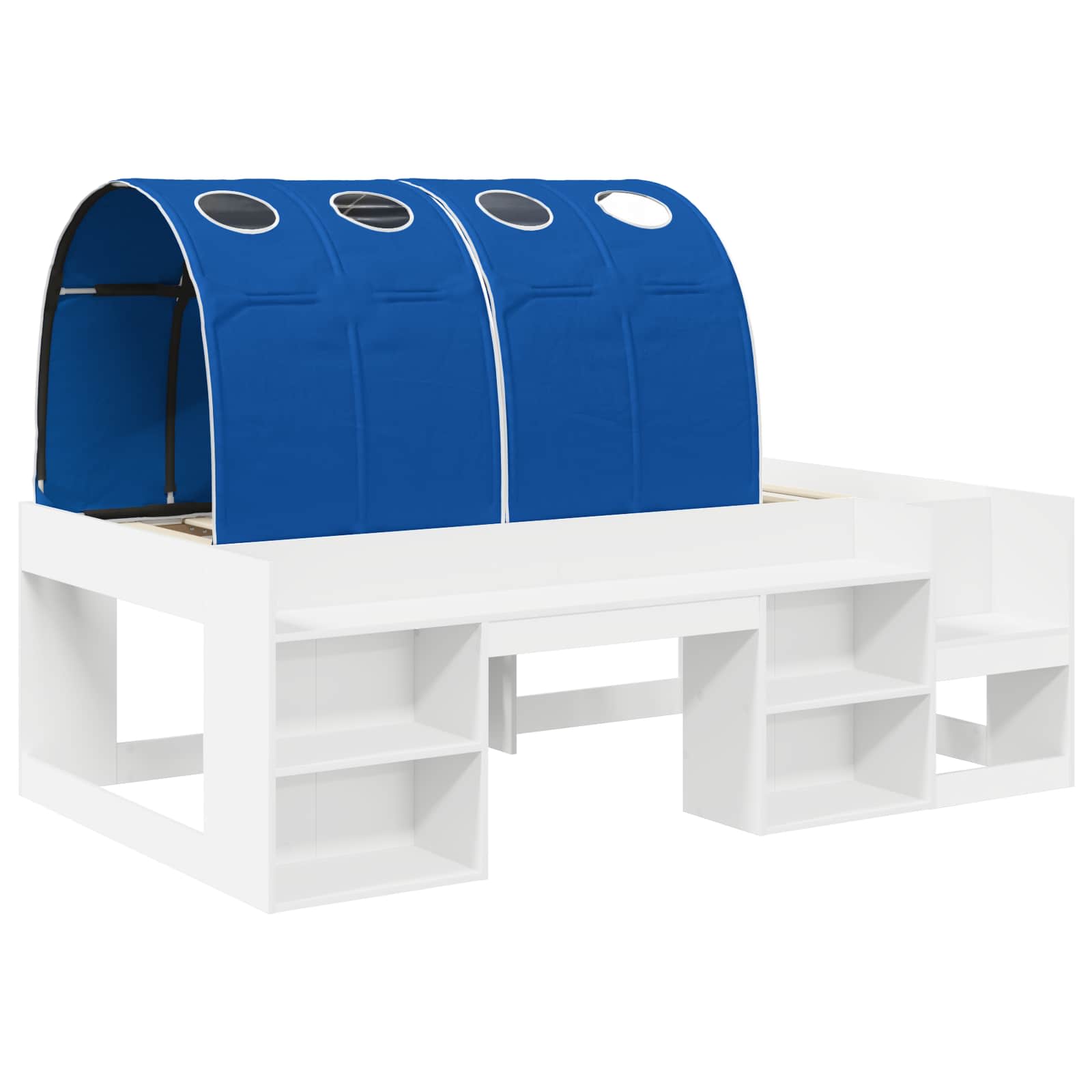 Krevet s Tunnels 4 pcs Bijela i plava Konstruirano drvo