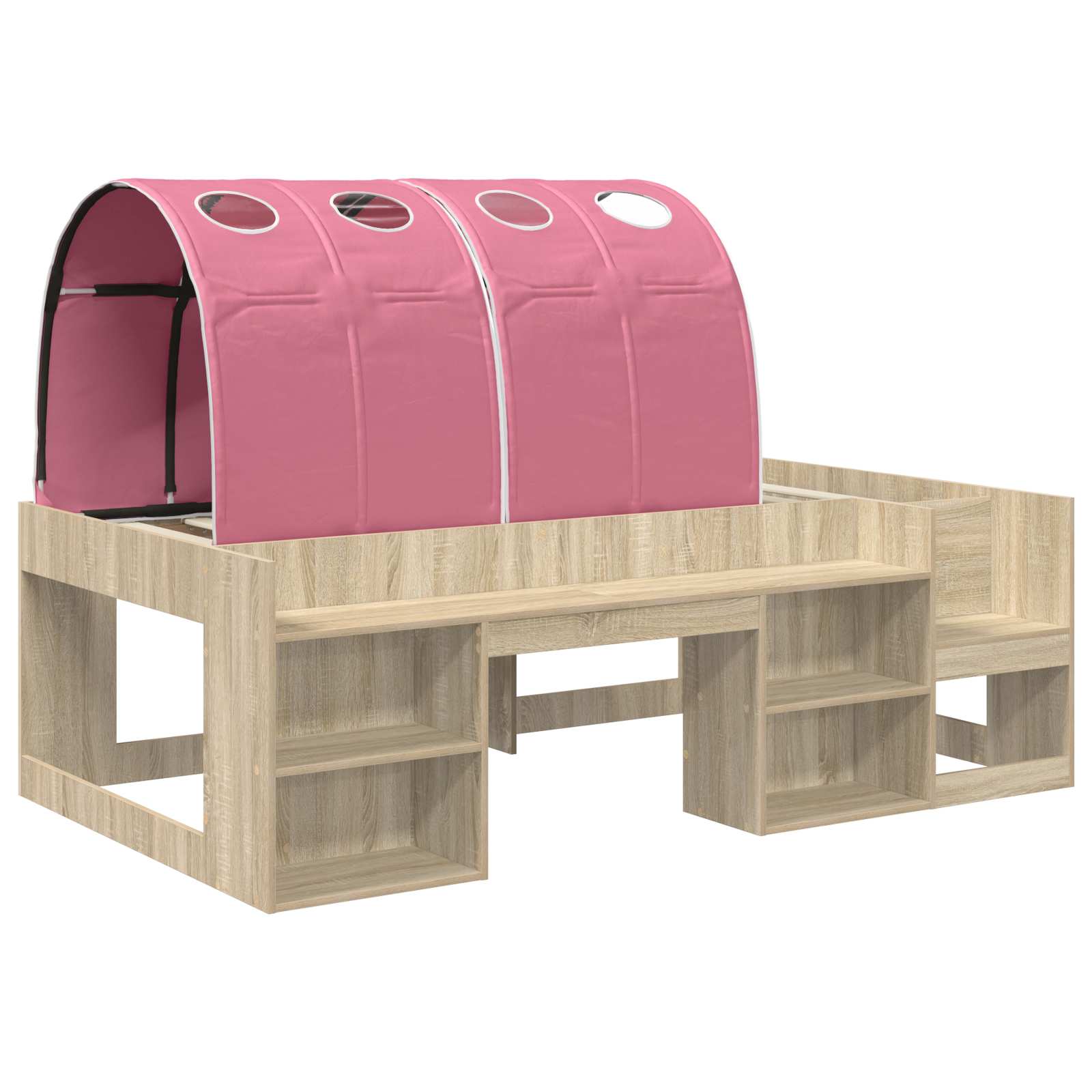 Krevet s Tunnels 3 kom. Sonoma i Pink Konstruirano drvo