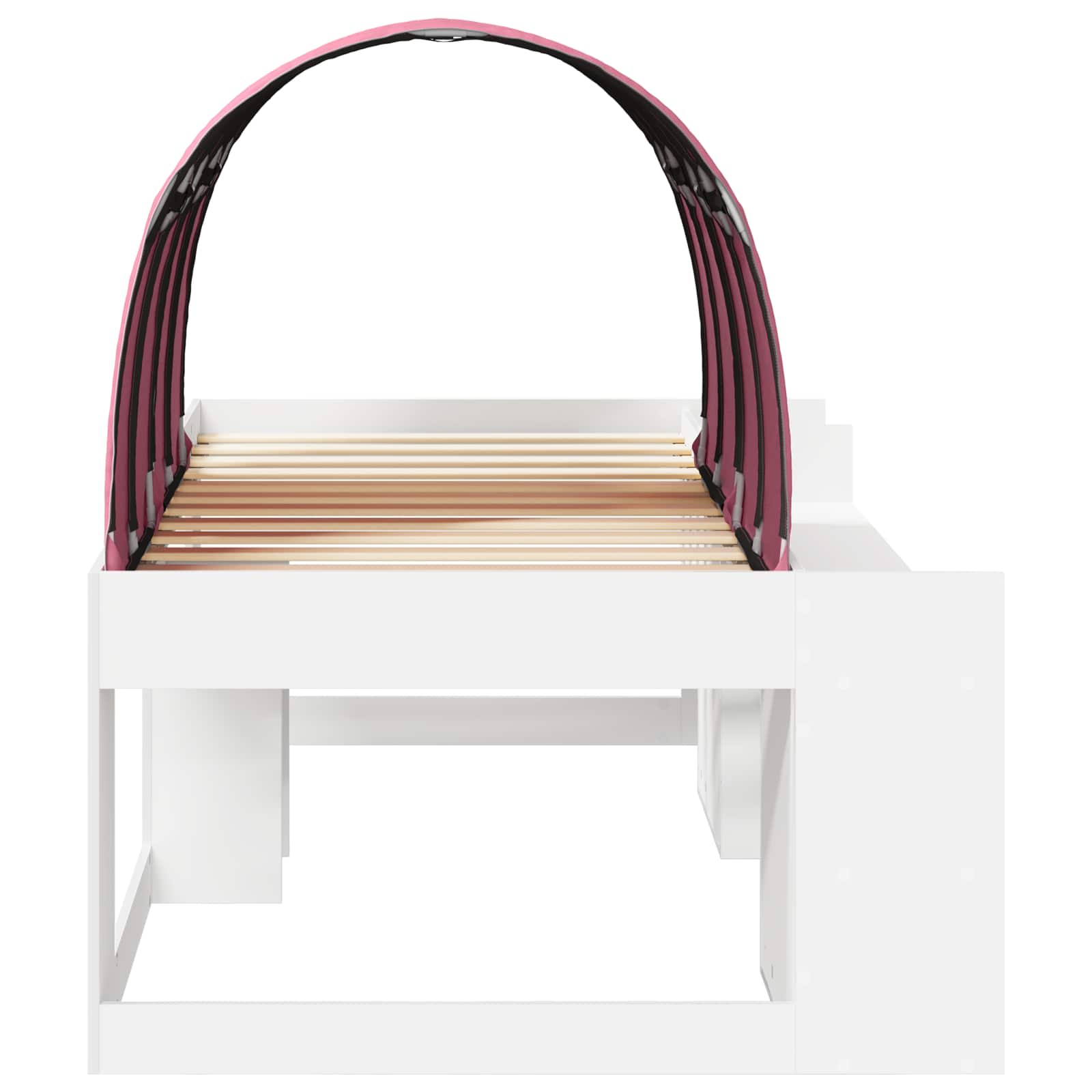 Krevet s tunelom 3 pcs Bijela i ružičasta Konstruirano drvo
