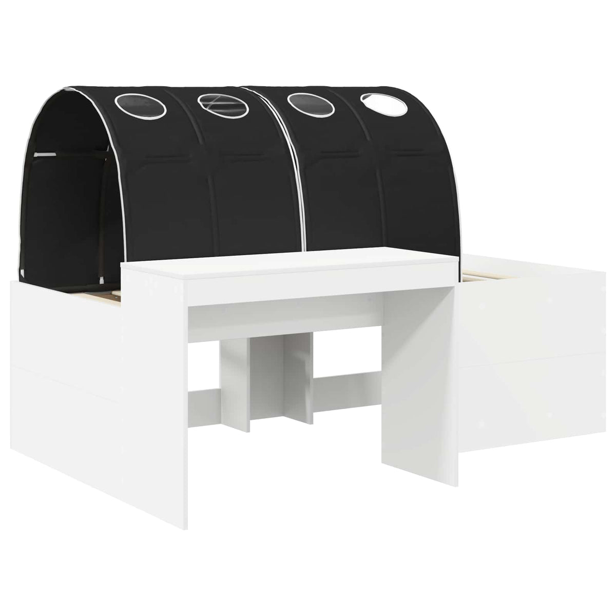 Krevet s tunelom 4 pcs Artisian hrast i crna Konstruirano drvo