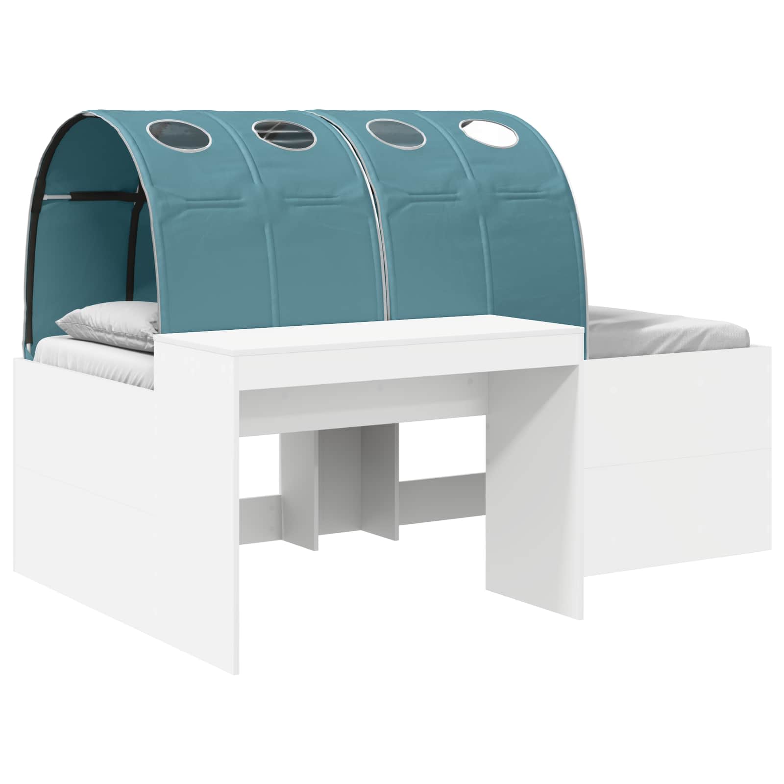 Krevet s Tunnels 4 pcs Bijela i svjetloplava Konstruirano drvo