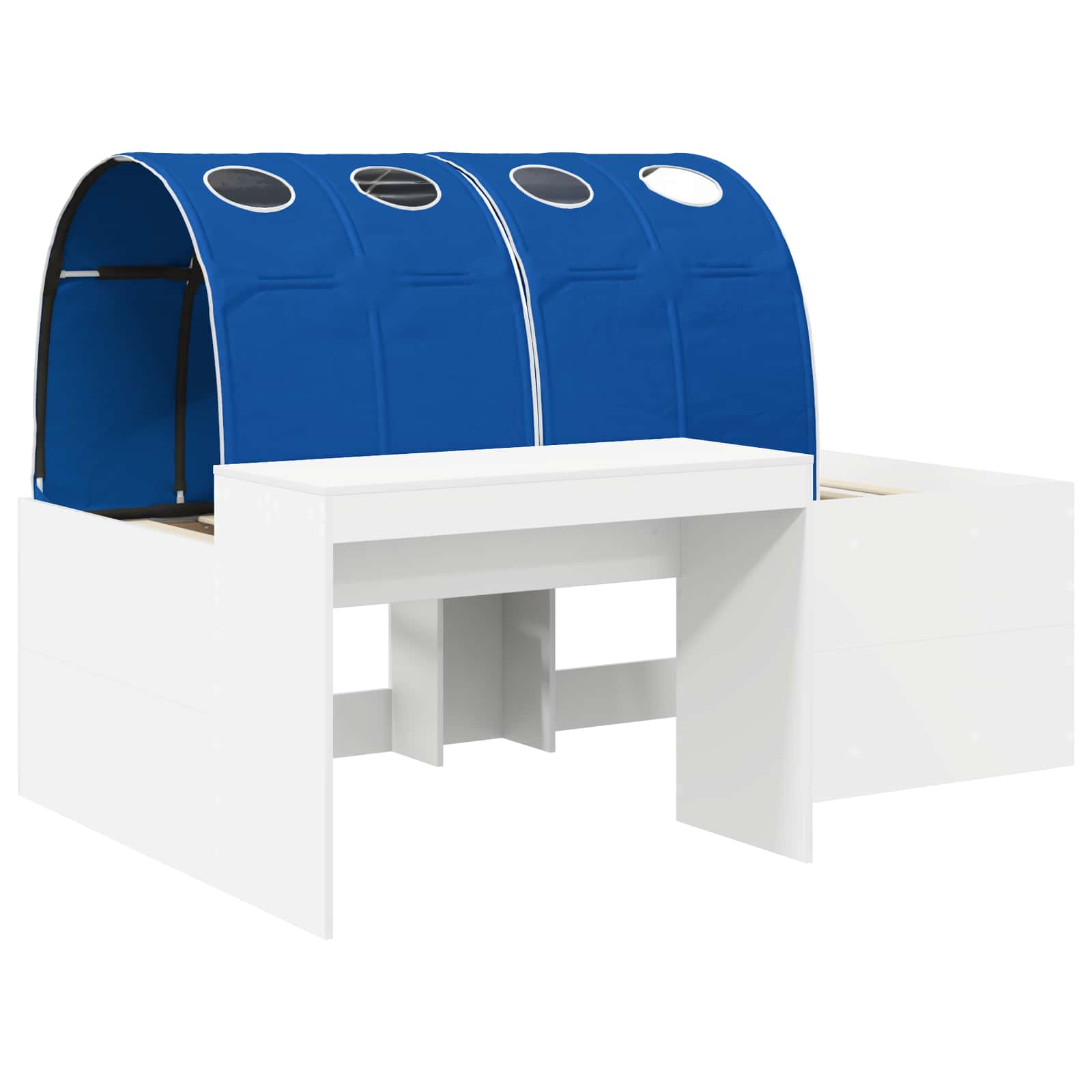 Krevet s Tunnels 4 pcs Bijela i plava Konstruirano drvo