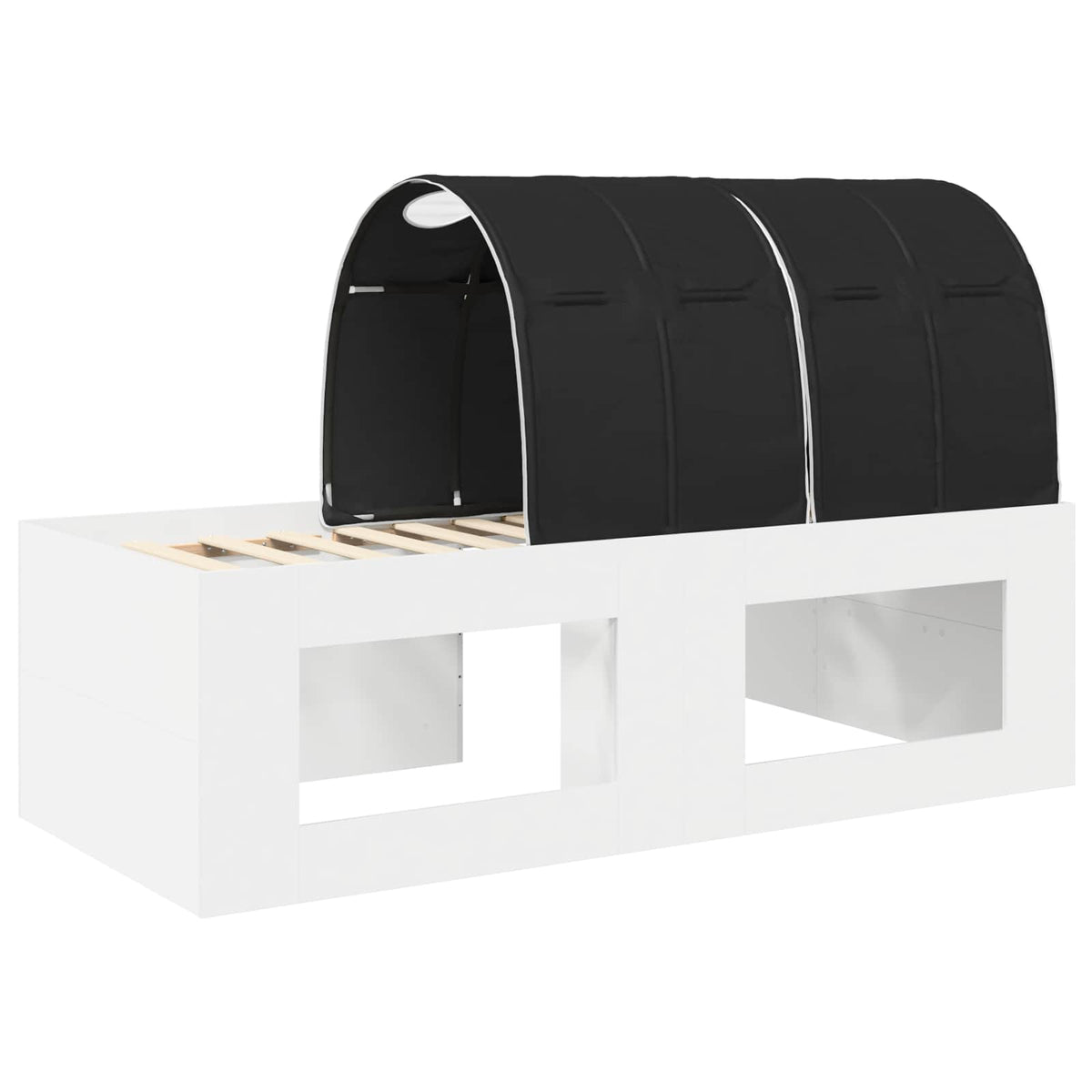Krevet s tunelom 4 pcs Artisian hrast i crna Konstruirano drvo