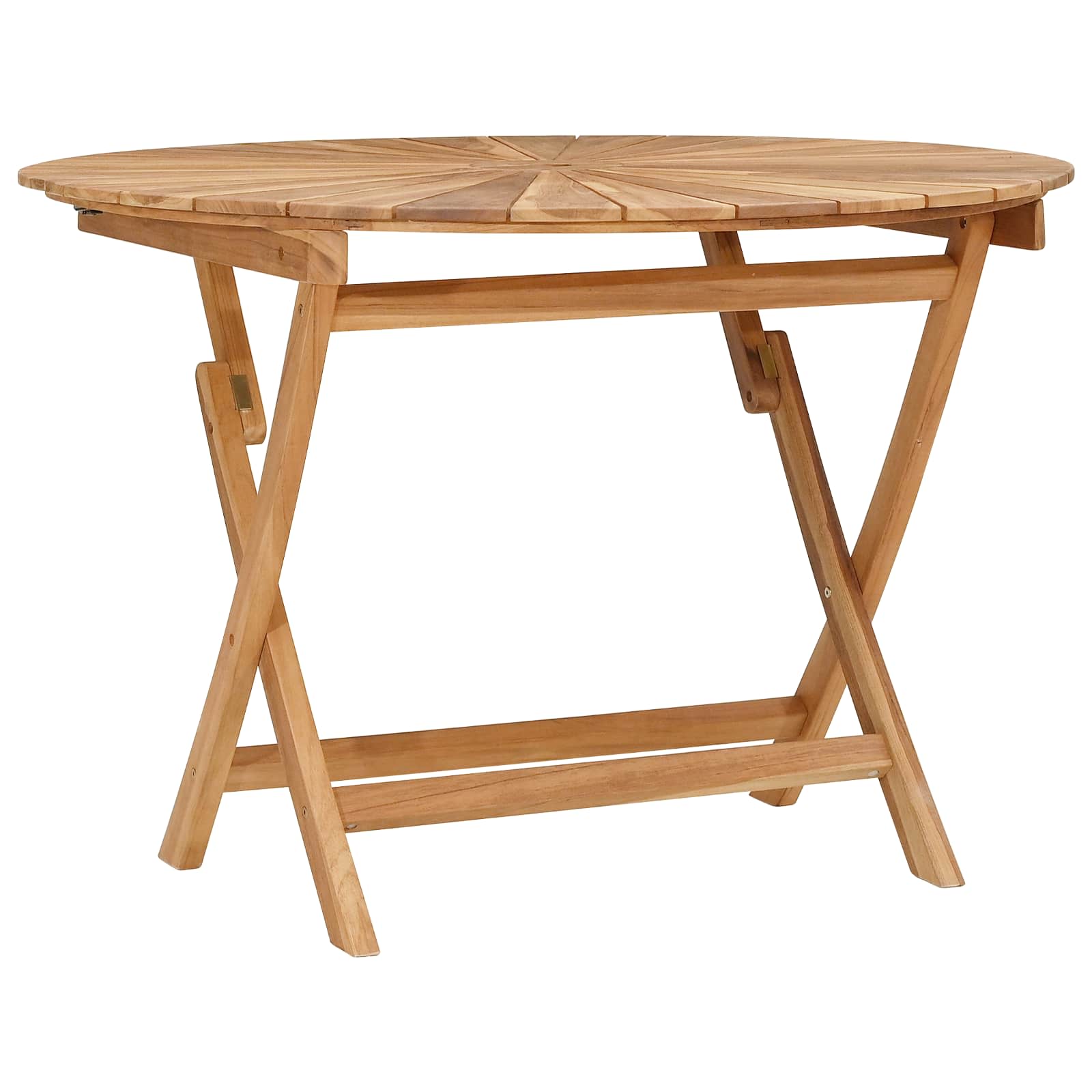 Preklopni vrtni stol Prirodna Ø 110 x 75 cm Čvrsto teak drvo