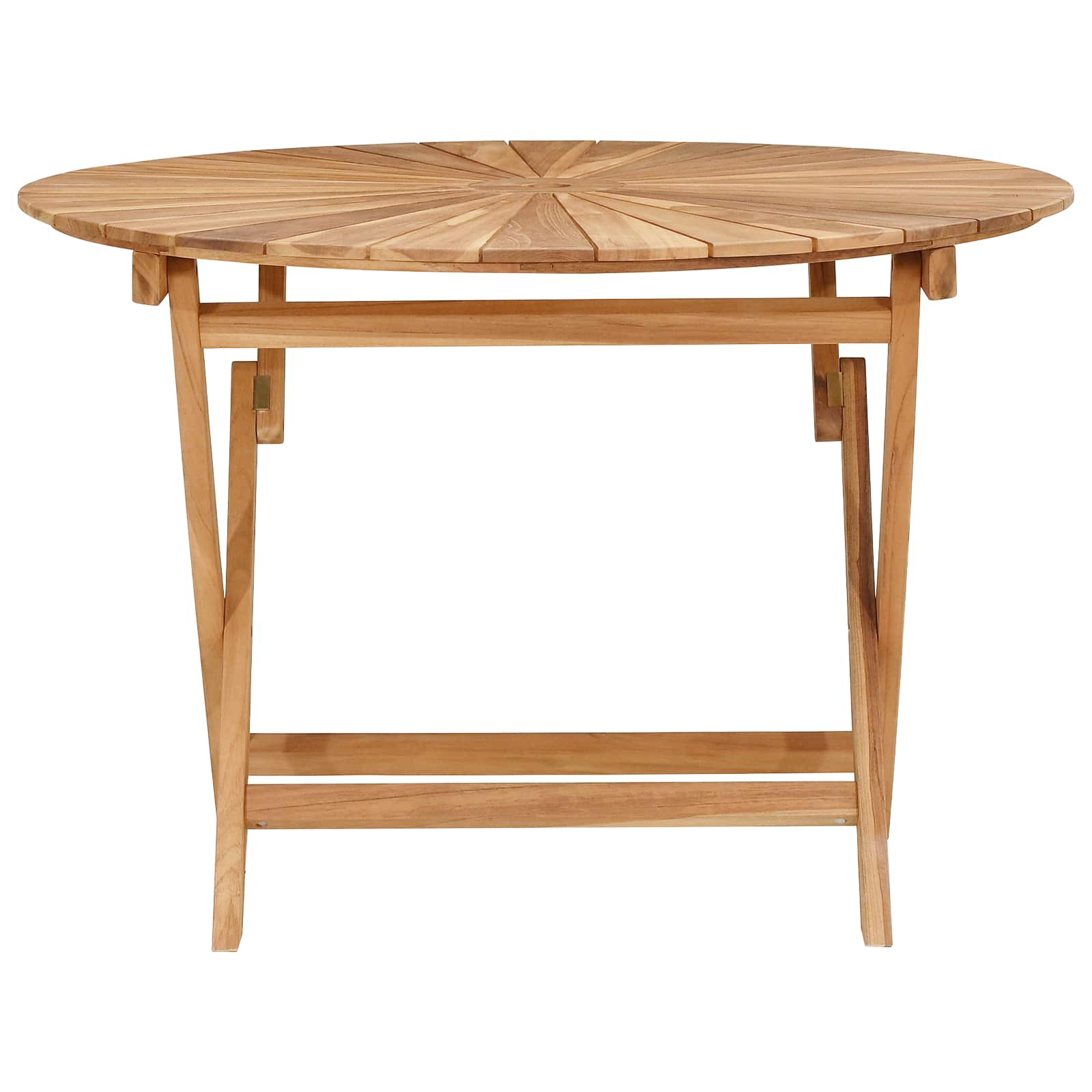 Preklopni vrtni stol Prirodna Ø 110 x 75 cm Čvrsto teak drvo