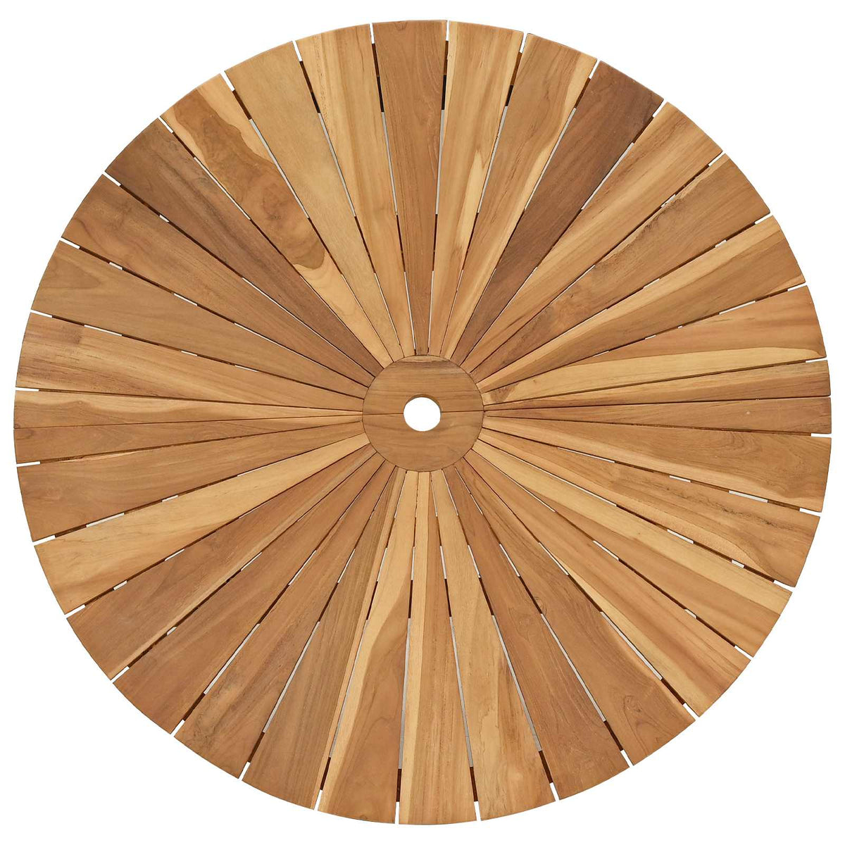 Preklopni vrtni stol Prirodna Ø 110 x 75 cm Čvrsto teak drvo