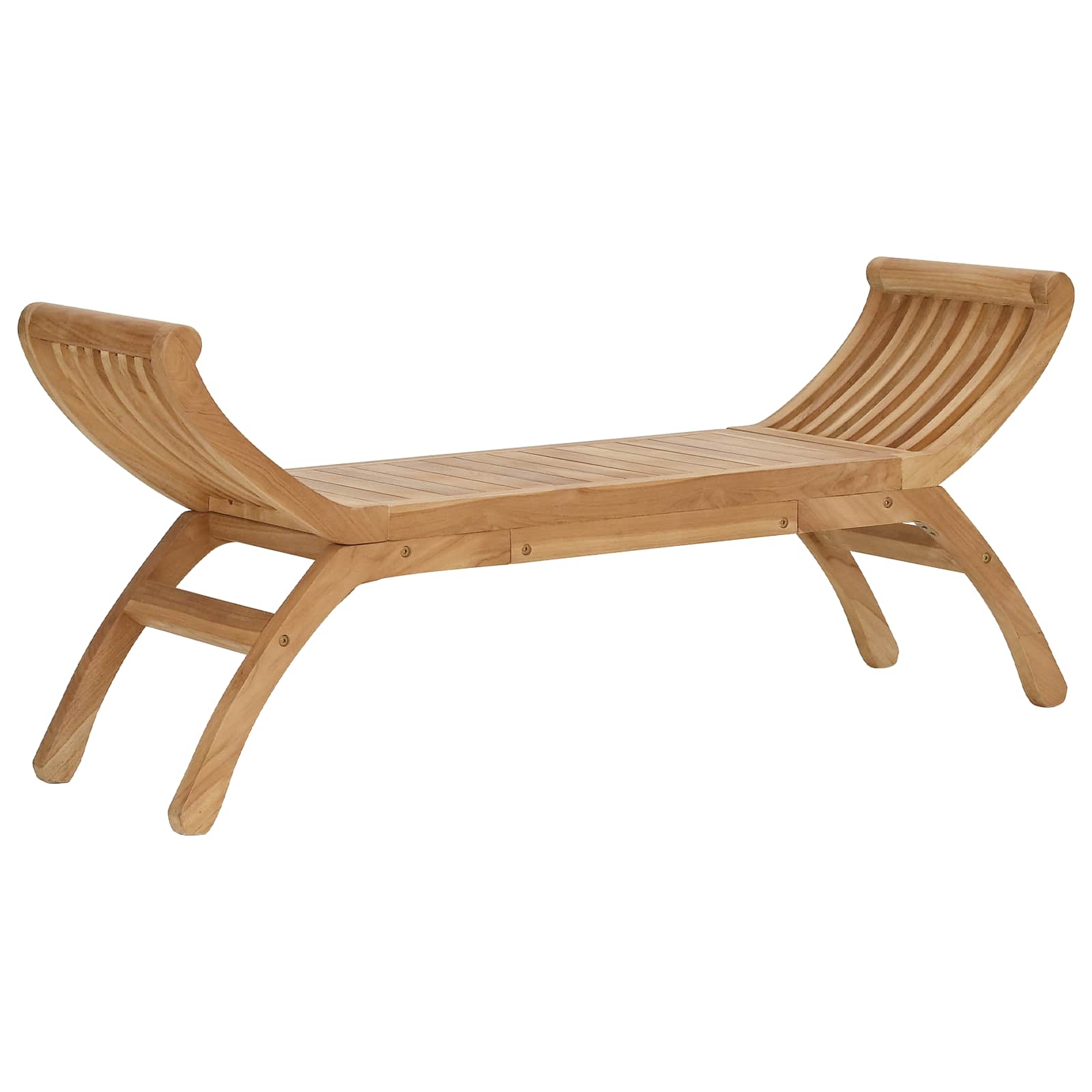 Vrtna klupa 2 -Seater 126 cm Čvrsto teak drvo Prirodna