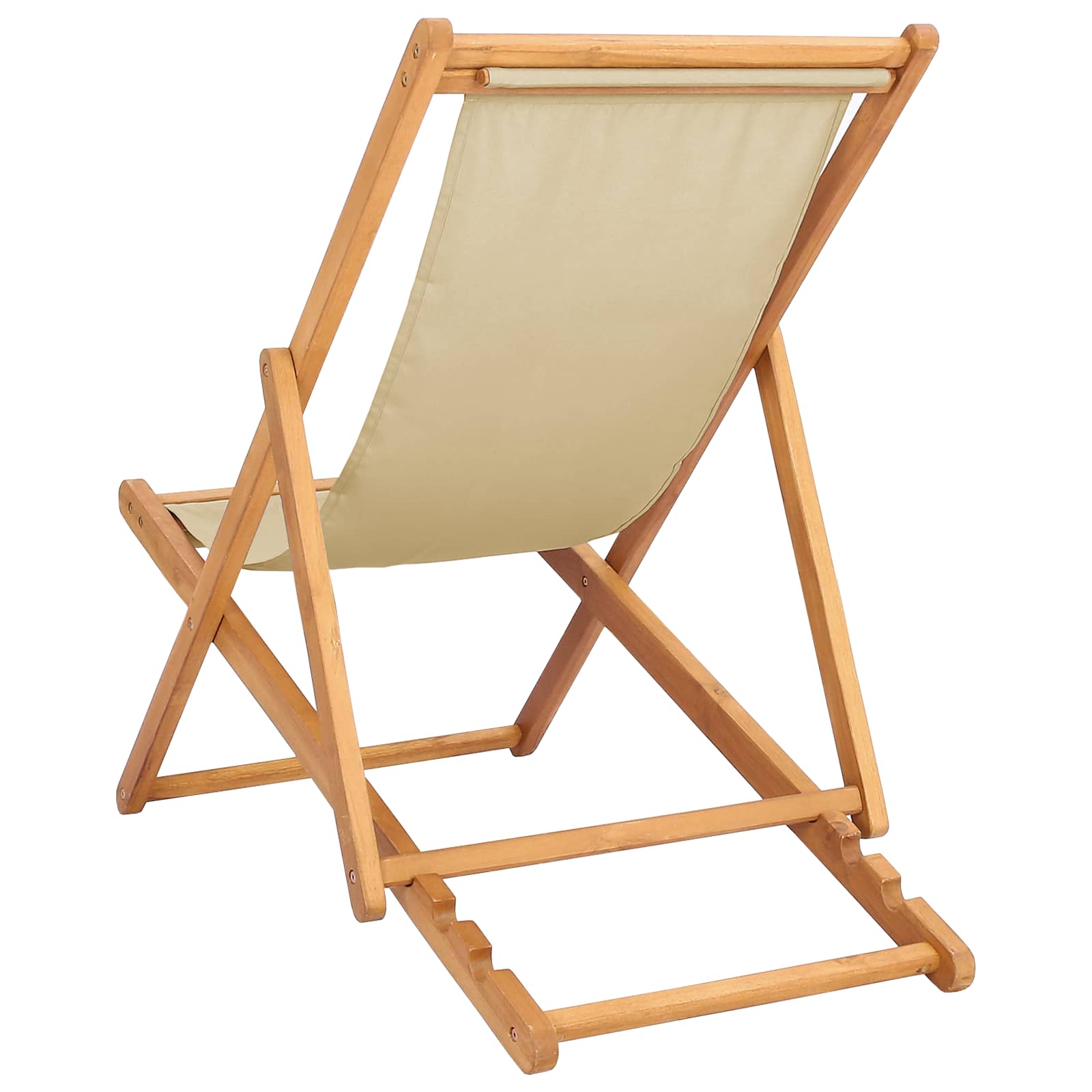 ležaljka Bež Čvrsto teak drvo