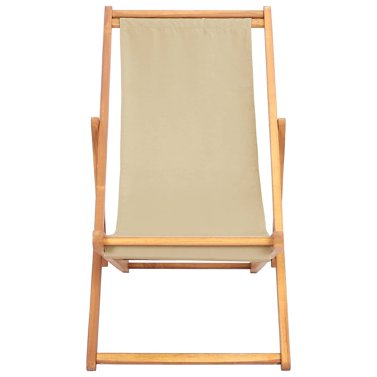 ležaljka Bež Čvrsto teak drvo