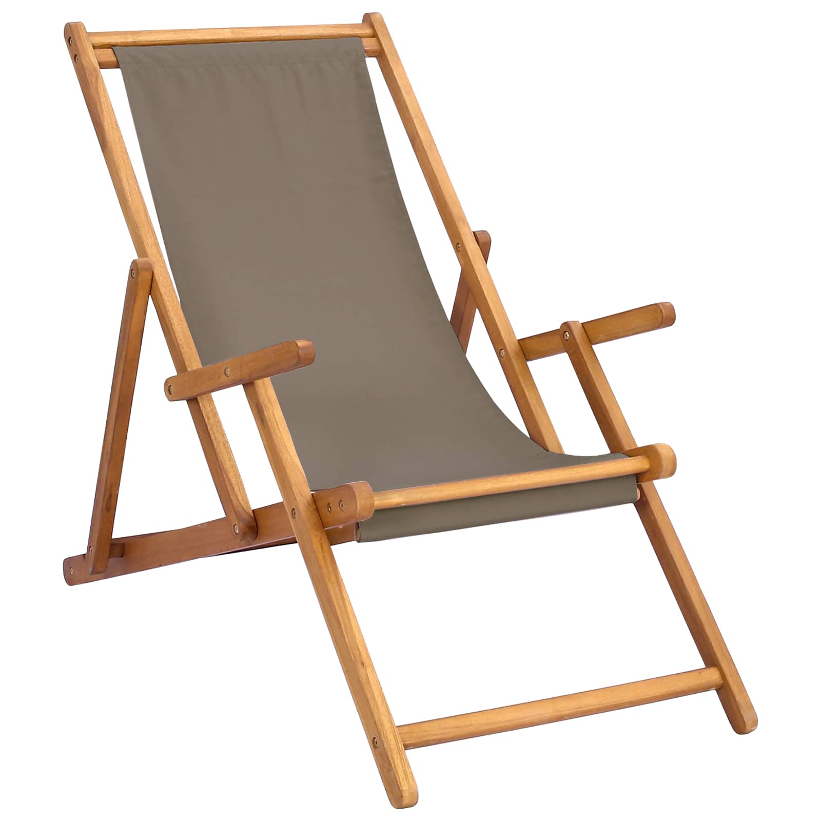 ležaljka Sivosmeđa Čvrsto teak drvo