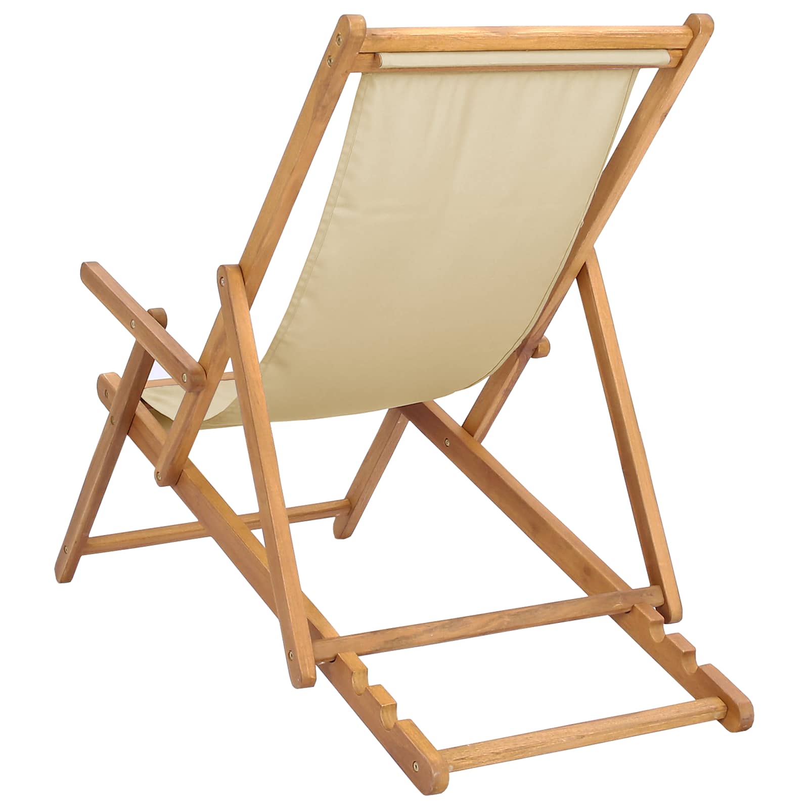ležaljka Bež Čvrsto teak drvo