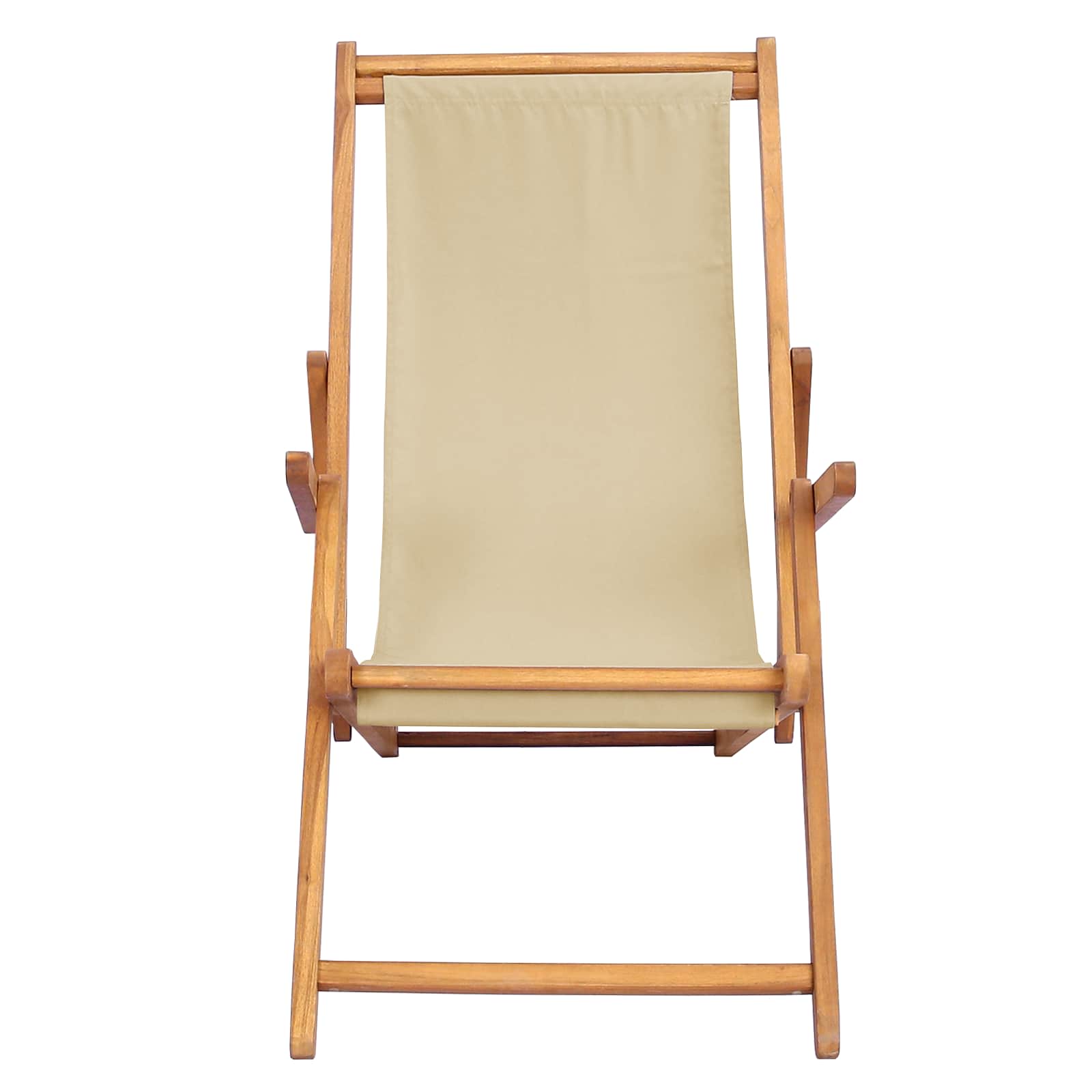 ležaljka Bež Čvrsto teak drvo